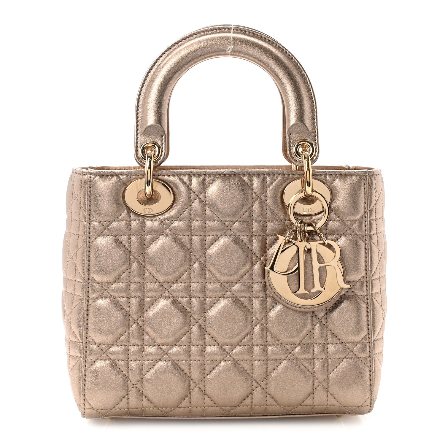 CBA11-6 クリスチャンディオール LADY DIOR カナージュ Christian Dior Metallic Lambskin Cannage Small My ABCDior Lady