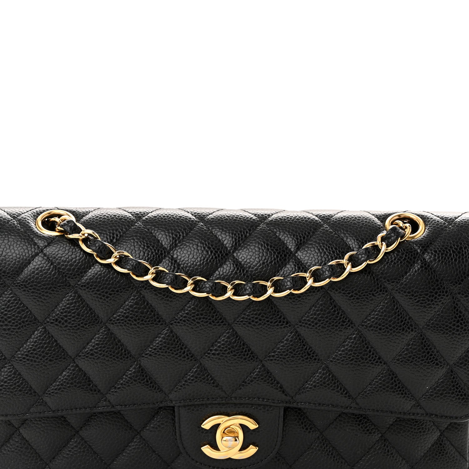 Chanel Caviar Quilted Medium Double Flap Black 8 of 13