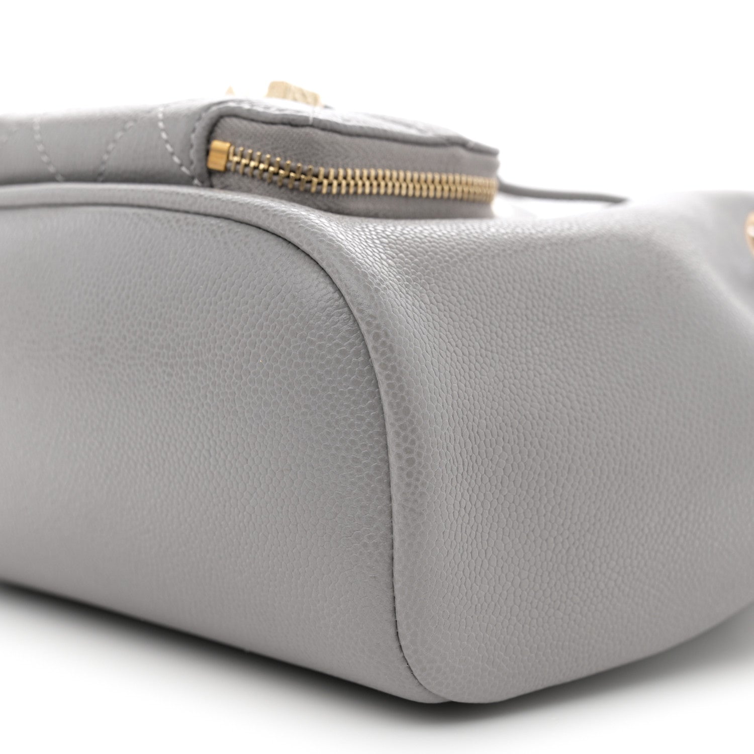 Chanel Caviar Quilted CC Pocket Bucket Bag  Grey 10 of 10