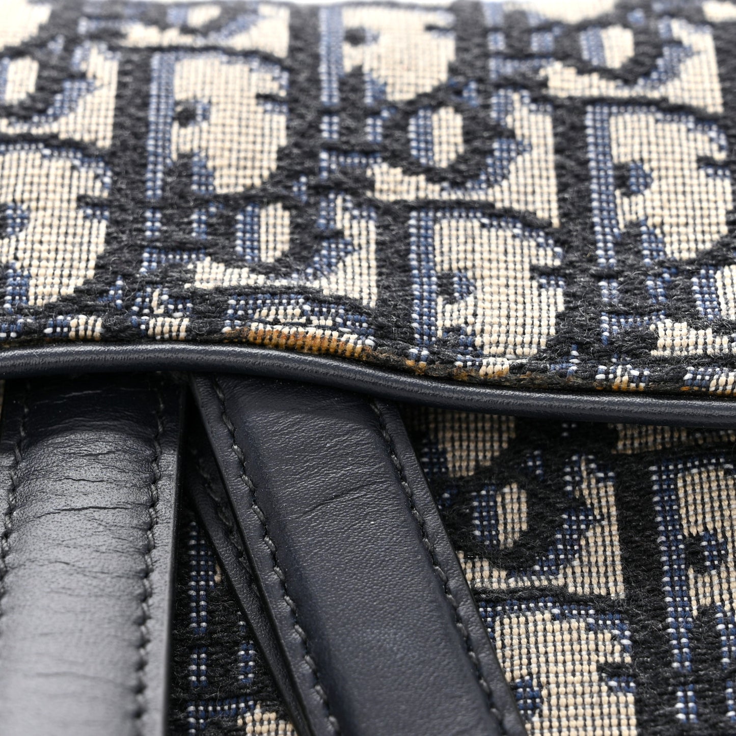 CHRISTIAN DIOR Oblique Saddle Bag Blue