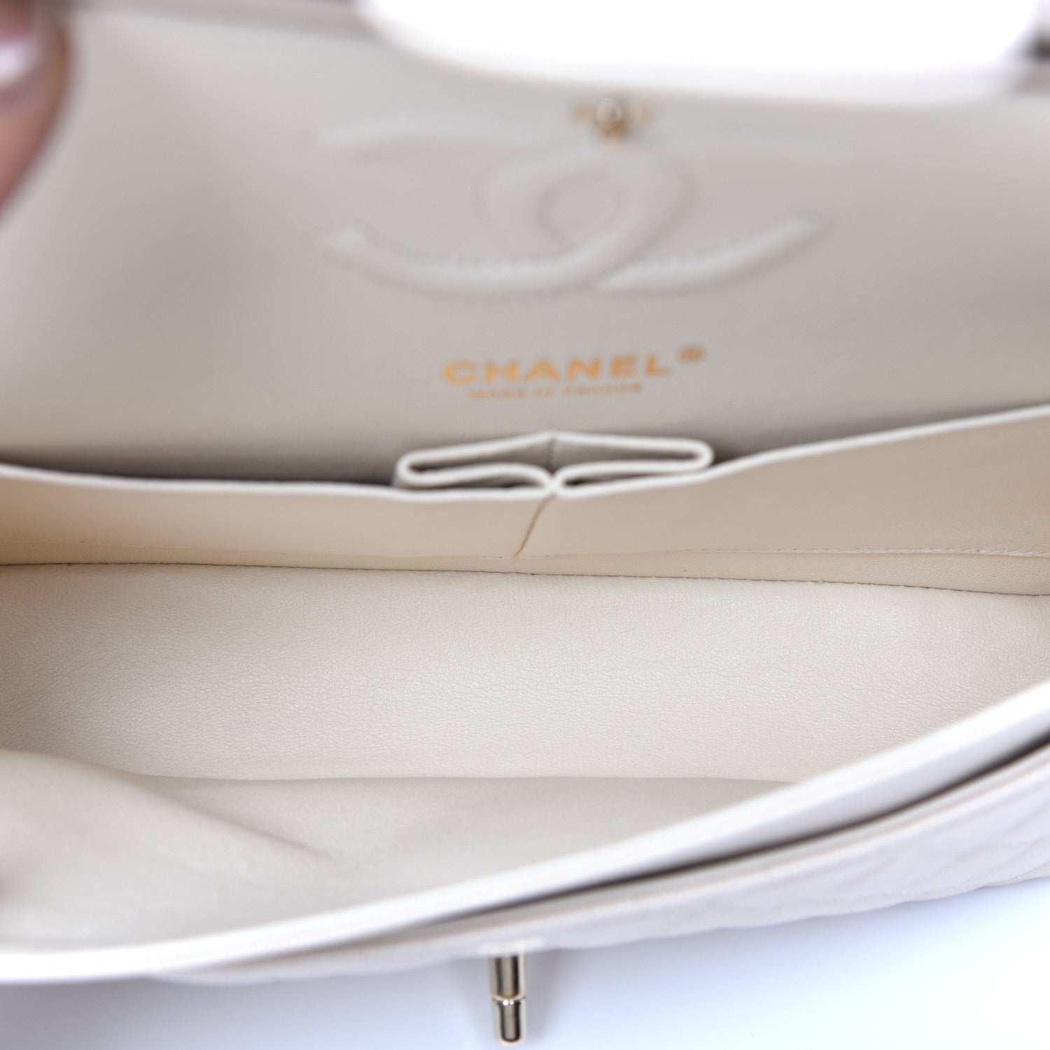 Chanel Caviar Quilted Medium Double Flap Beige Clair 5 of 8