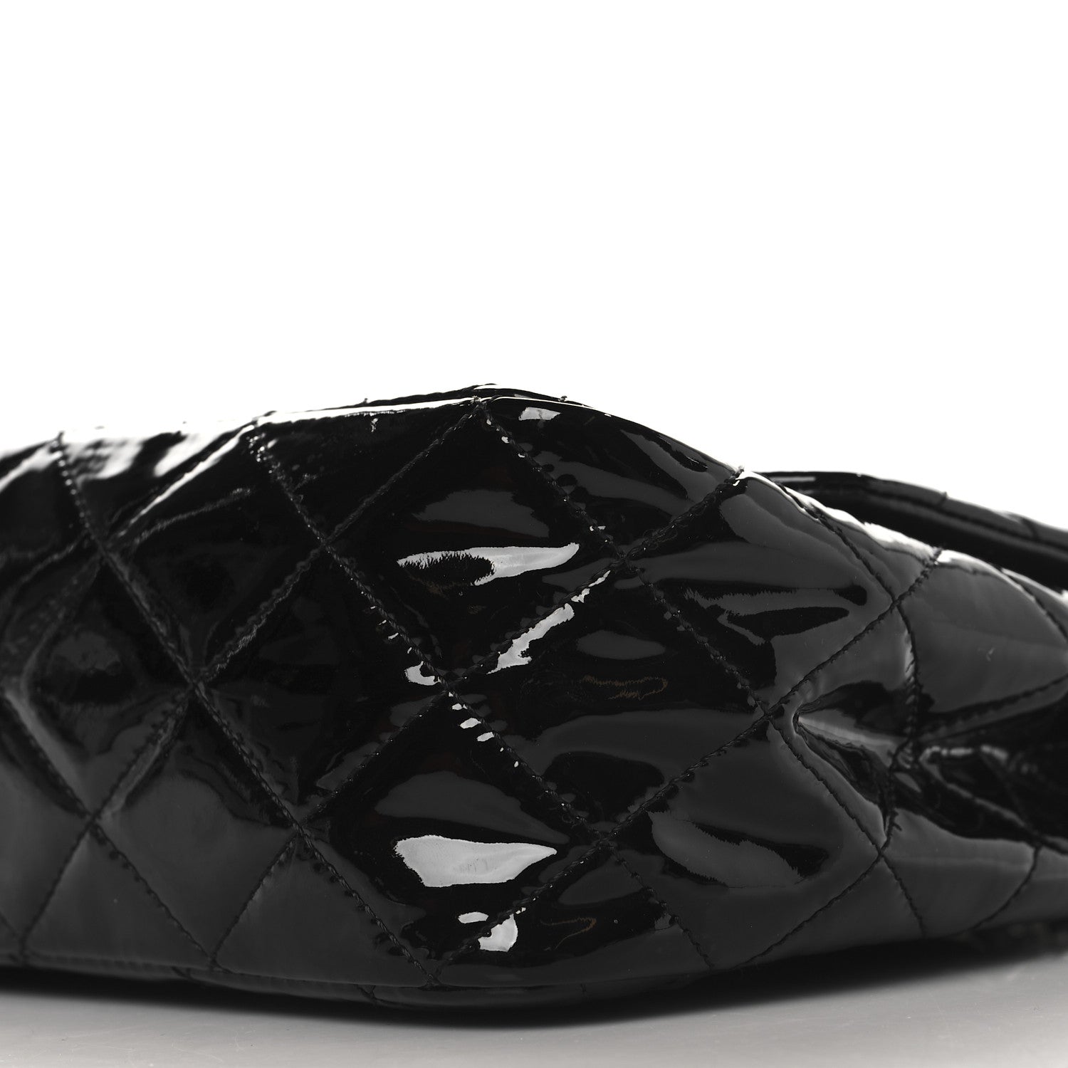 Chanel Patent Quilted Jumbo Single Flap Black 10 of 12