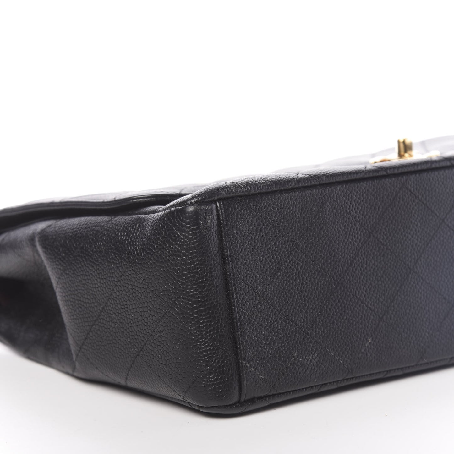 Caviar Quilted Maxi Double Flap Black