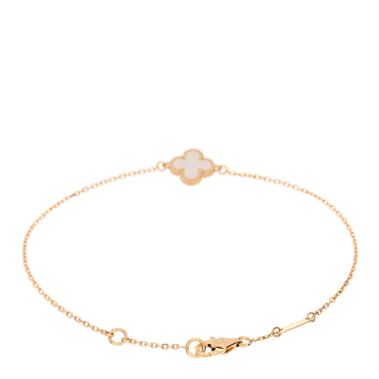 18K Yellow Gold Mother of Pearl Sweet Alhambra Bracelet