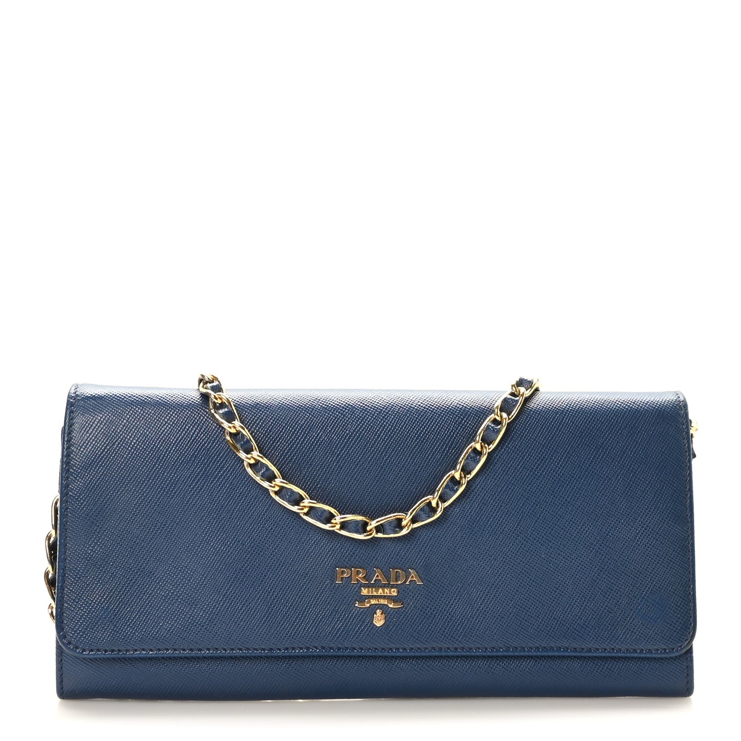 Saffiano Metal Oro Chain Wallet Bleuette