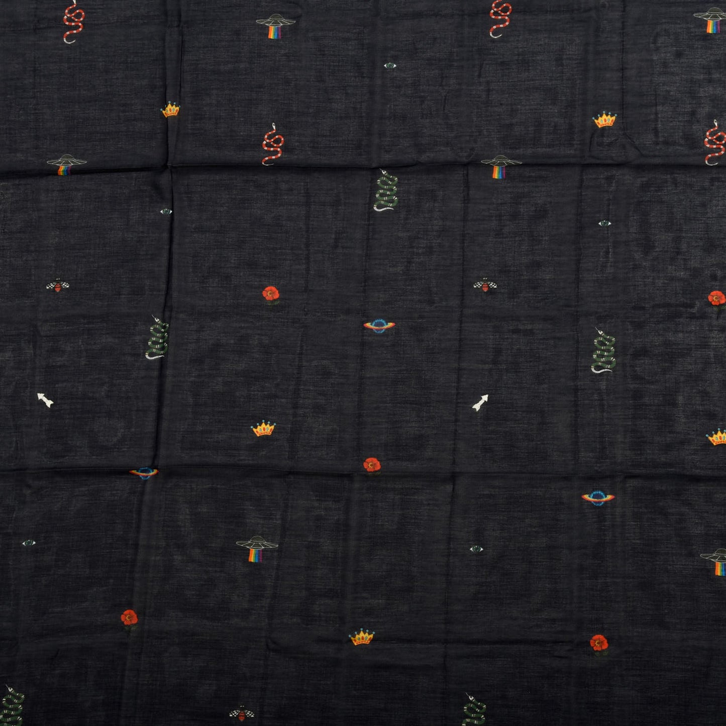 Modal Classic Mixer Shawl Black Midnight Blue
