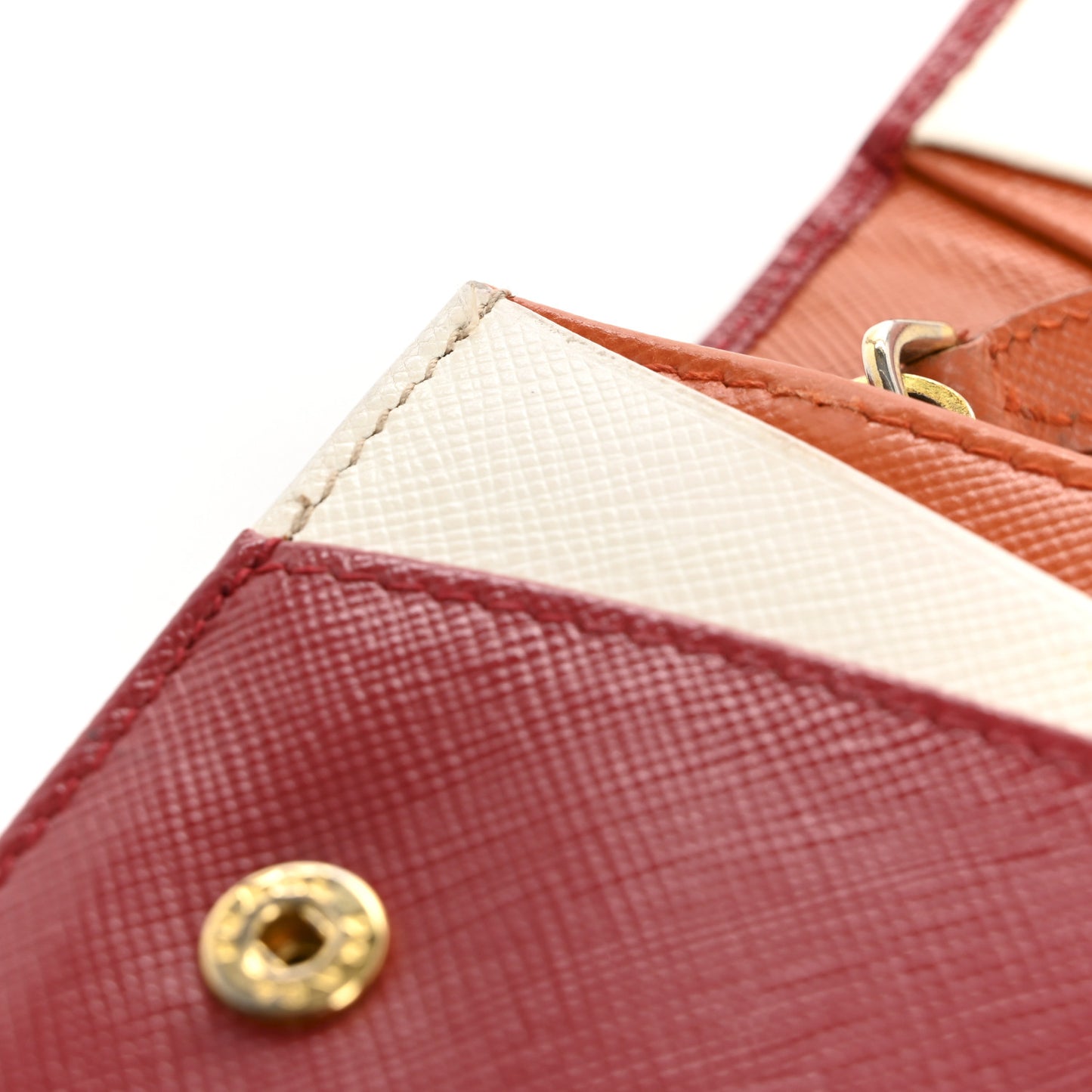 Saffiano Metal Continental Flap Travel Wallet Fuoco