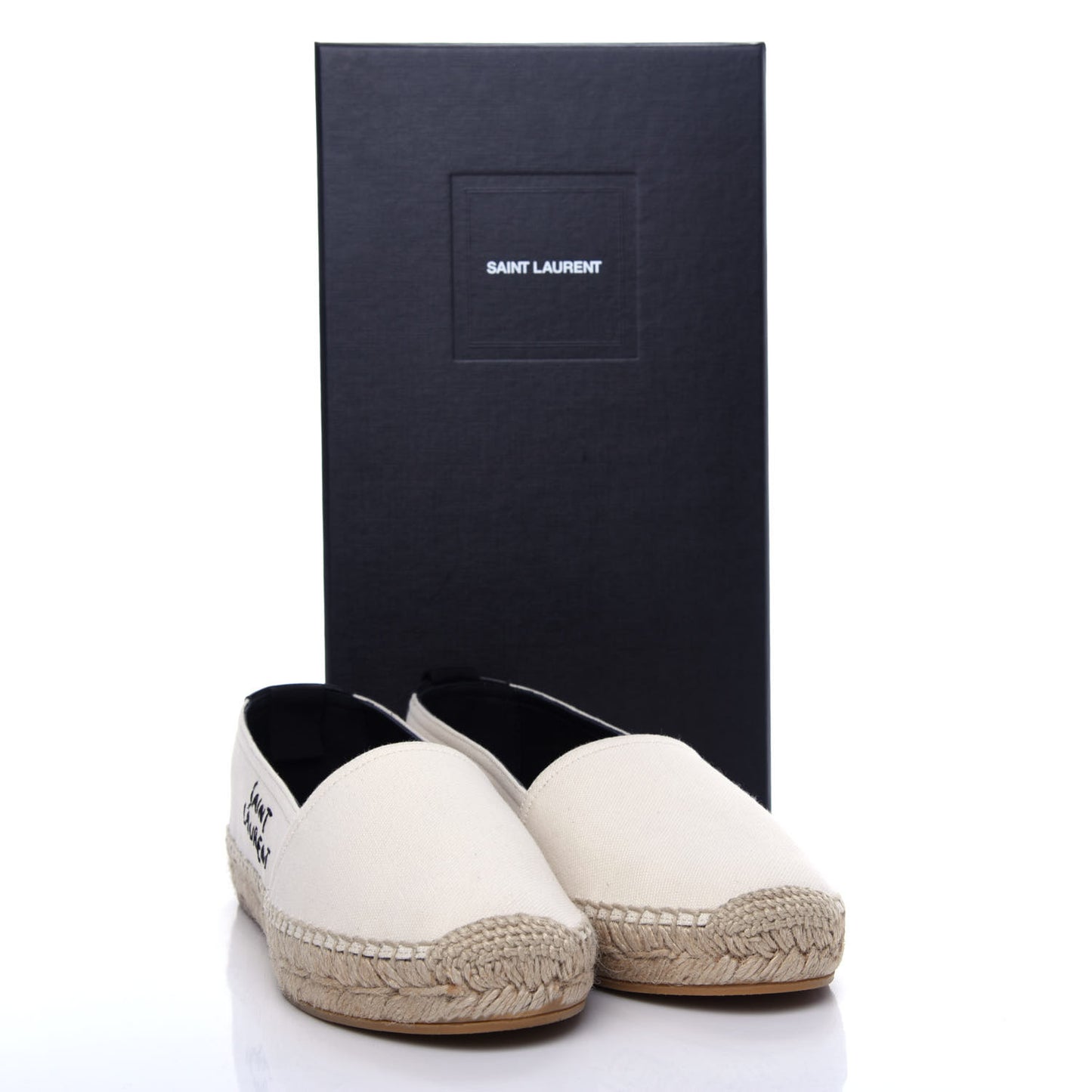 Canvas Nappa Elba Light Logo Embroidered Espadrilles 36.5 Panna