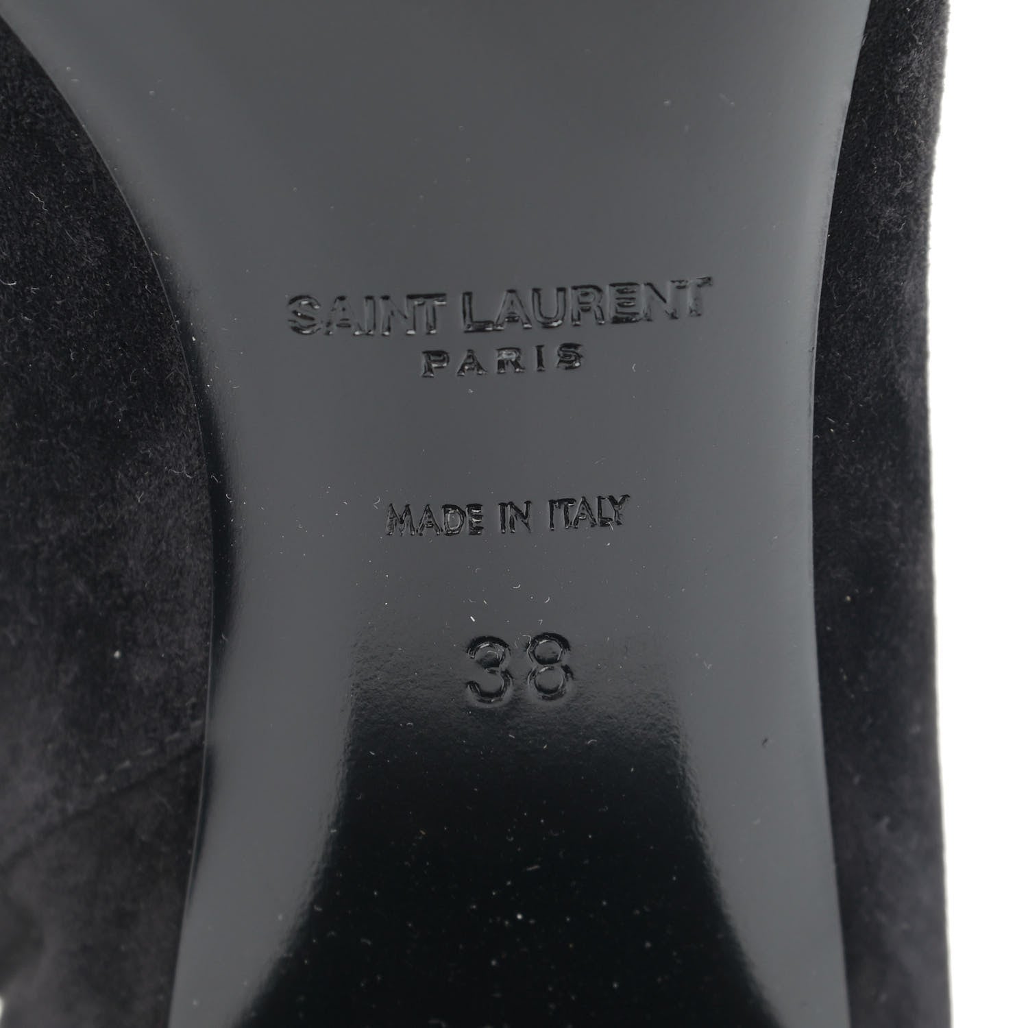 Saint Laurent Suede Joplin 50 Buckle Booties 38 Black 6 of 8