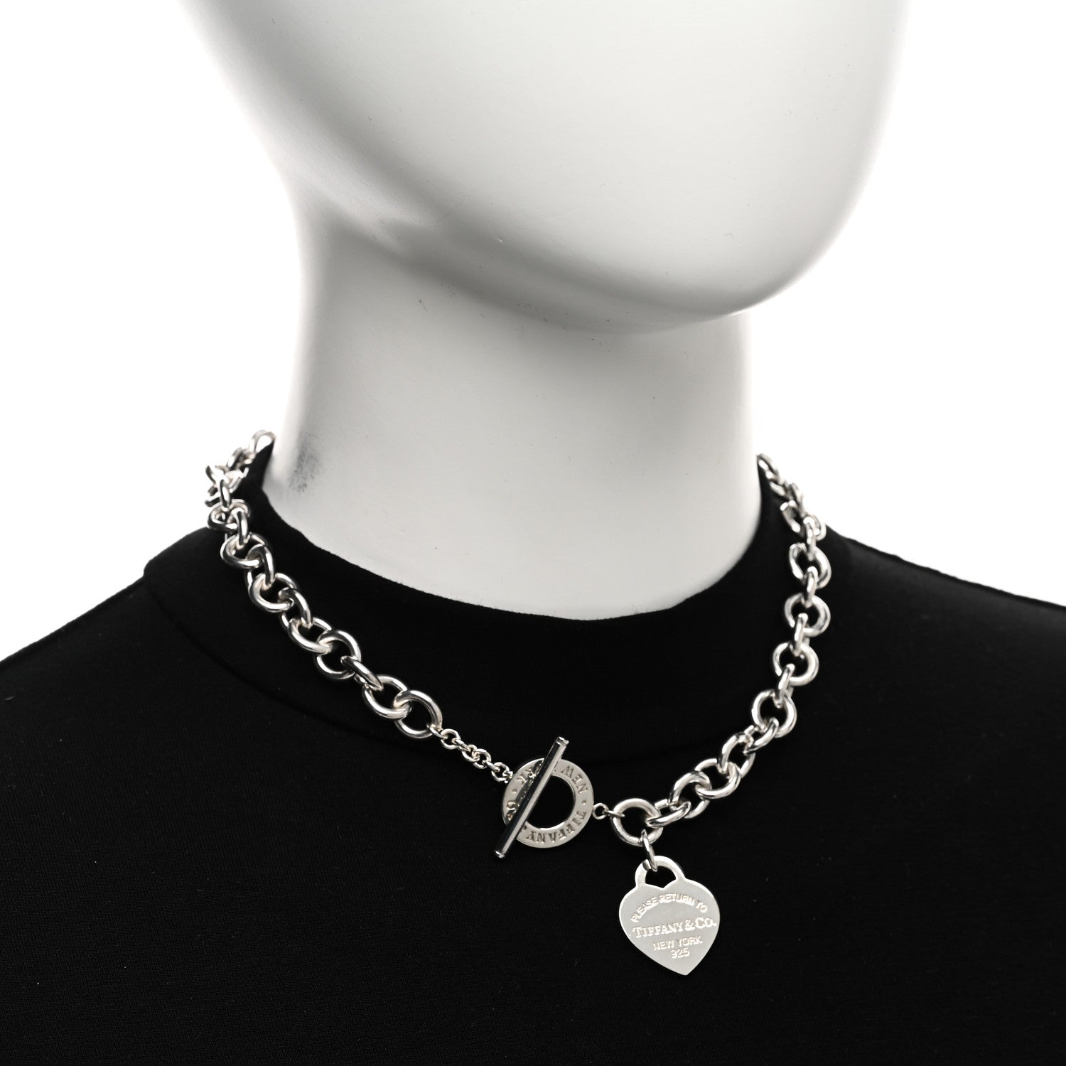 Tiffany Sterling Silver Return to Tiffany Heart Tag Toggle Necklace 2 of 4