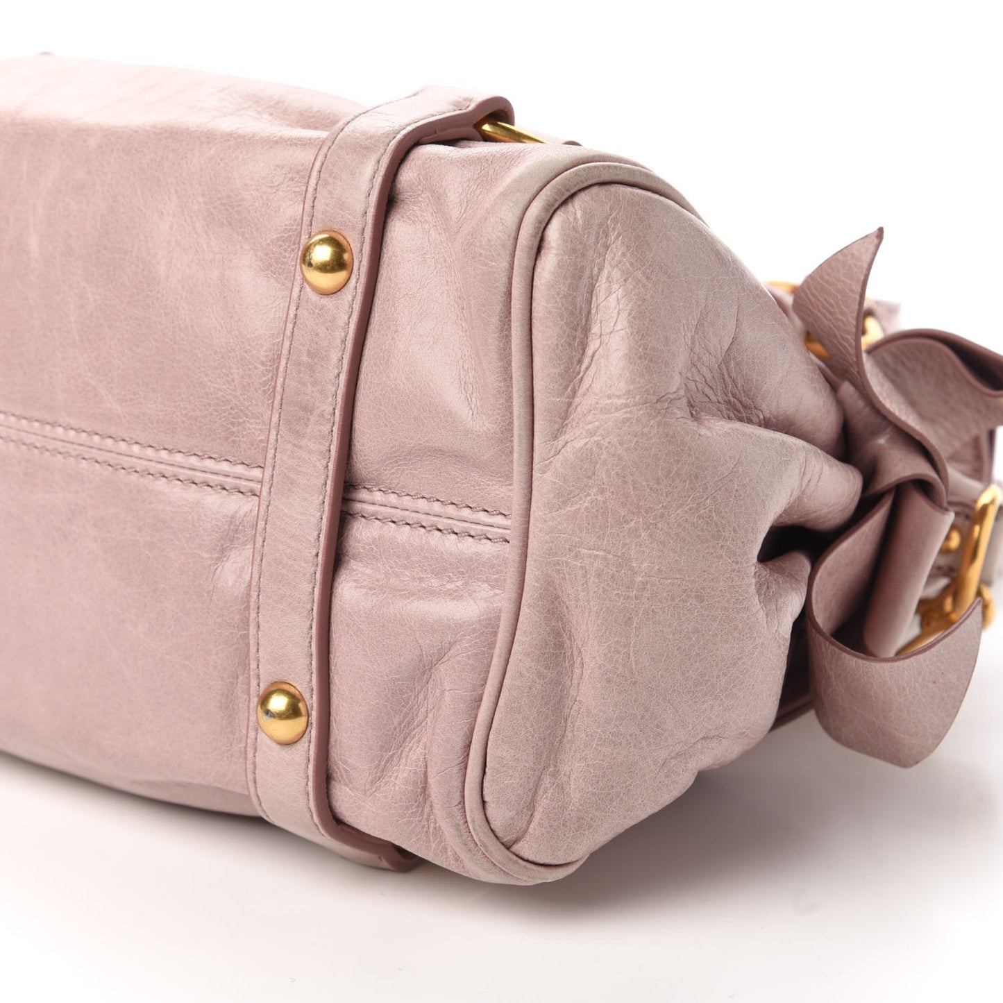 Vitello Lux Mini Bow Bag Mughetto