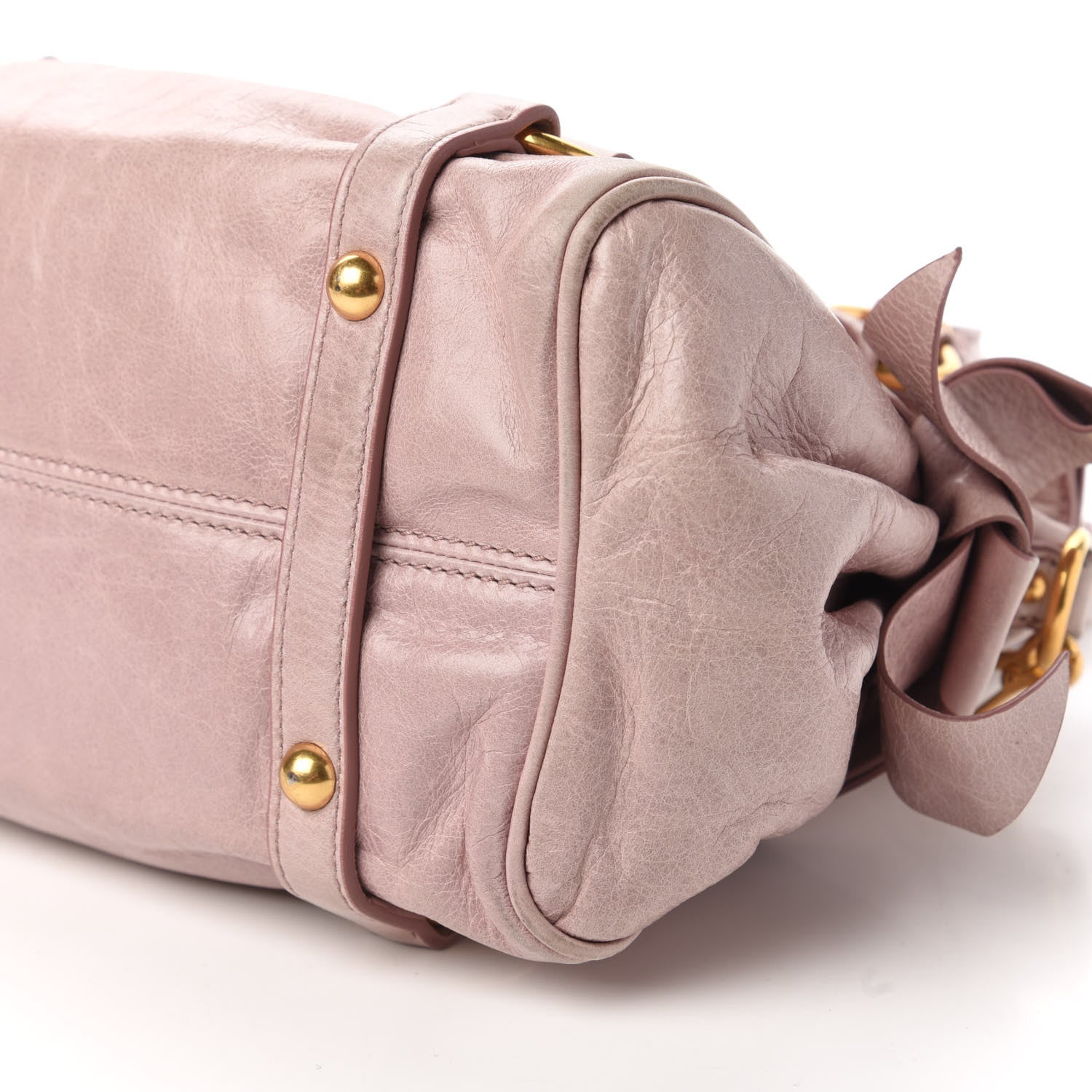 Miu Miu Vitello Lux Mini Bow Bag Mughetto 7 of 11