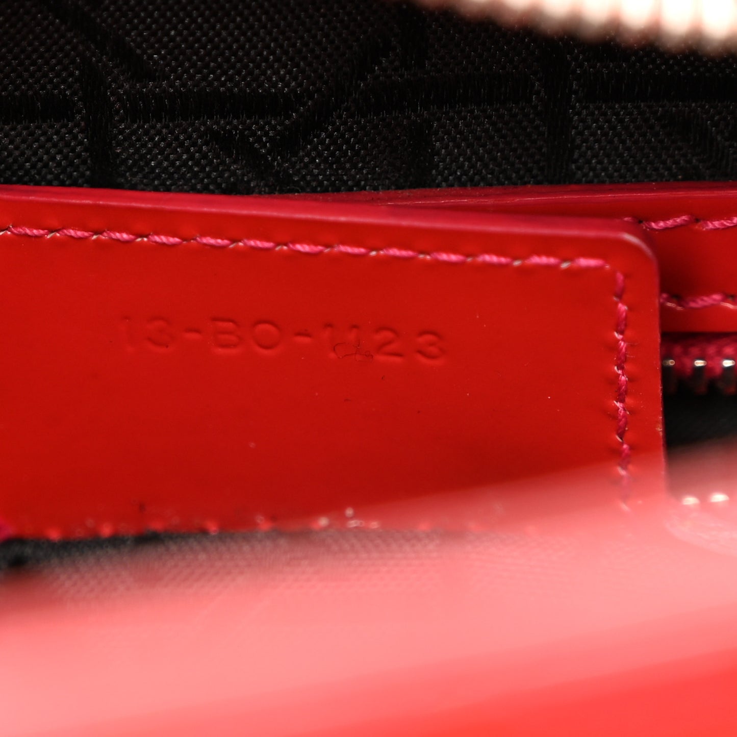 Patent Cannage Large Lady Dior Red