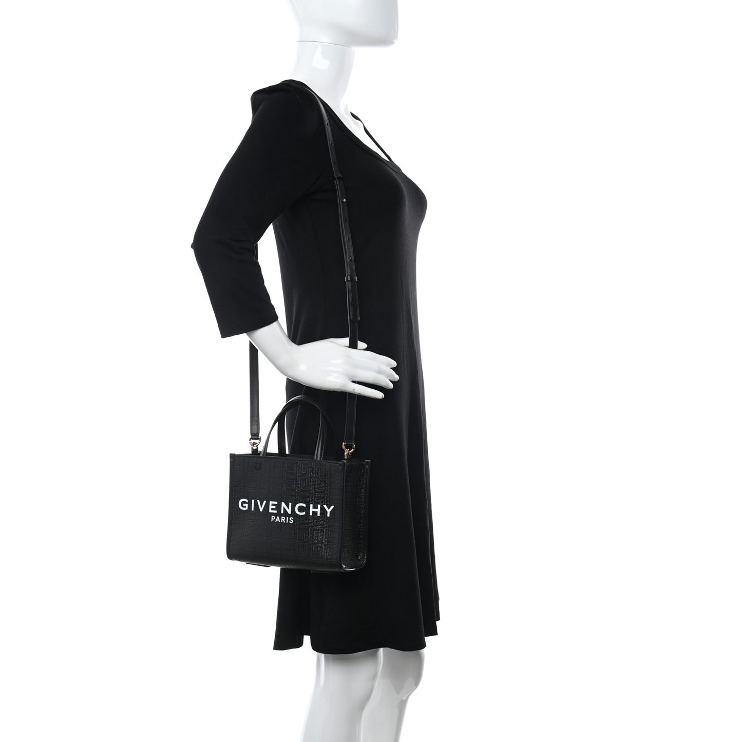 Canvas Mini Bond Shopper 4G Tote Black