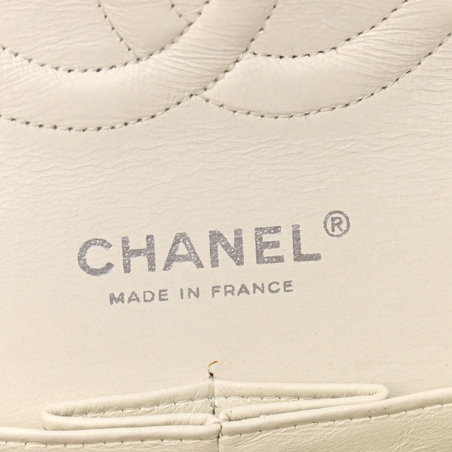 Caviar Quilted Medium Double Flap White