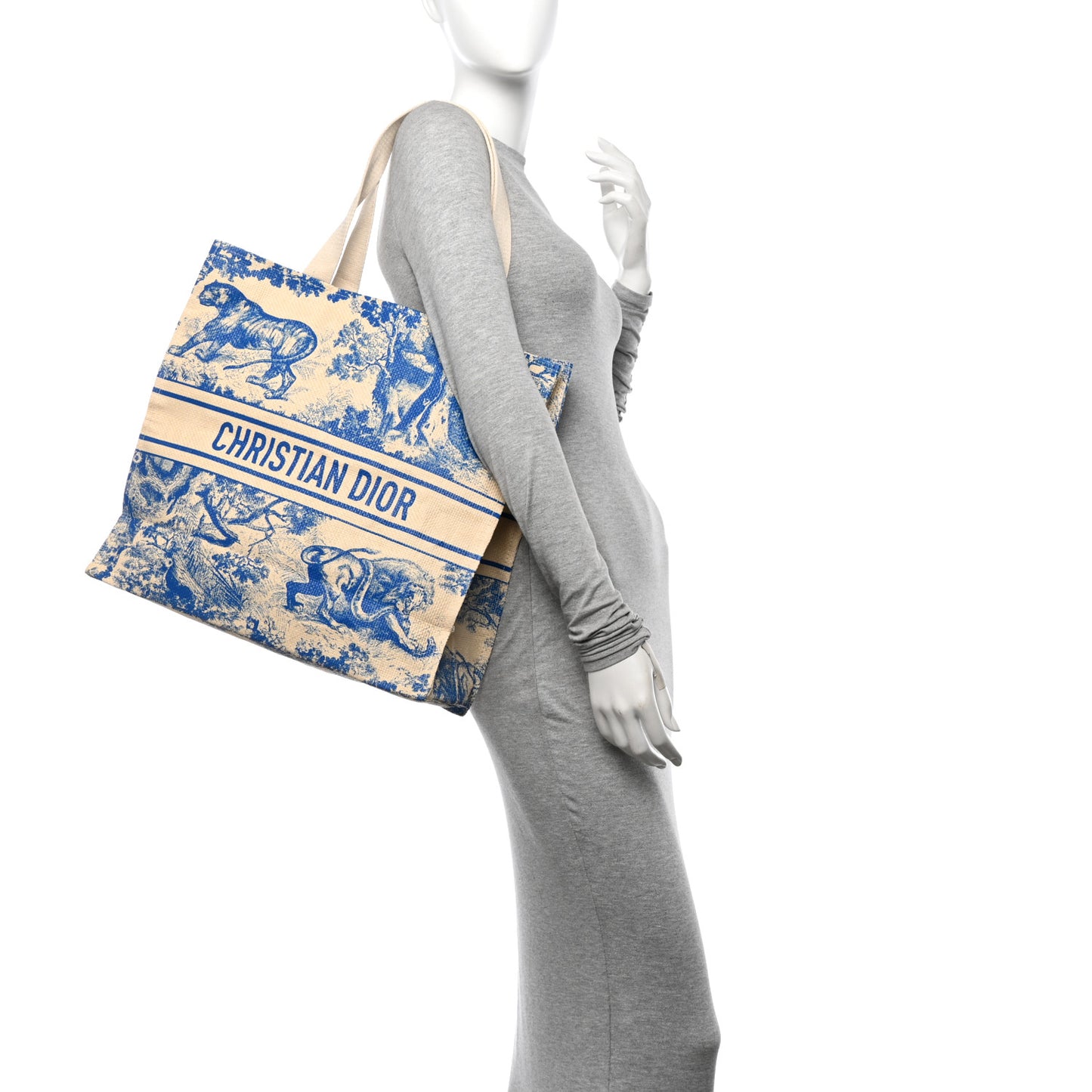 Straw Dioriviera Tote Blue