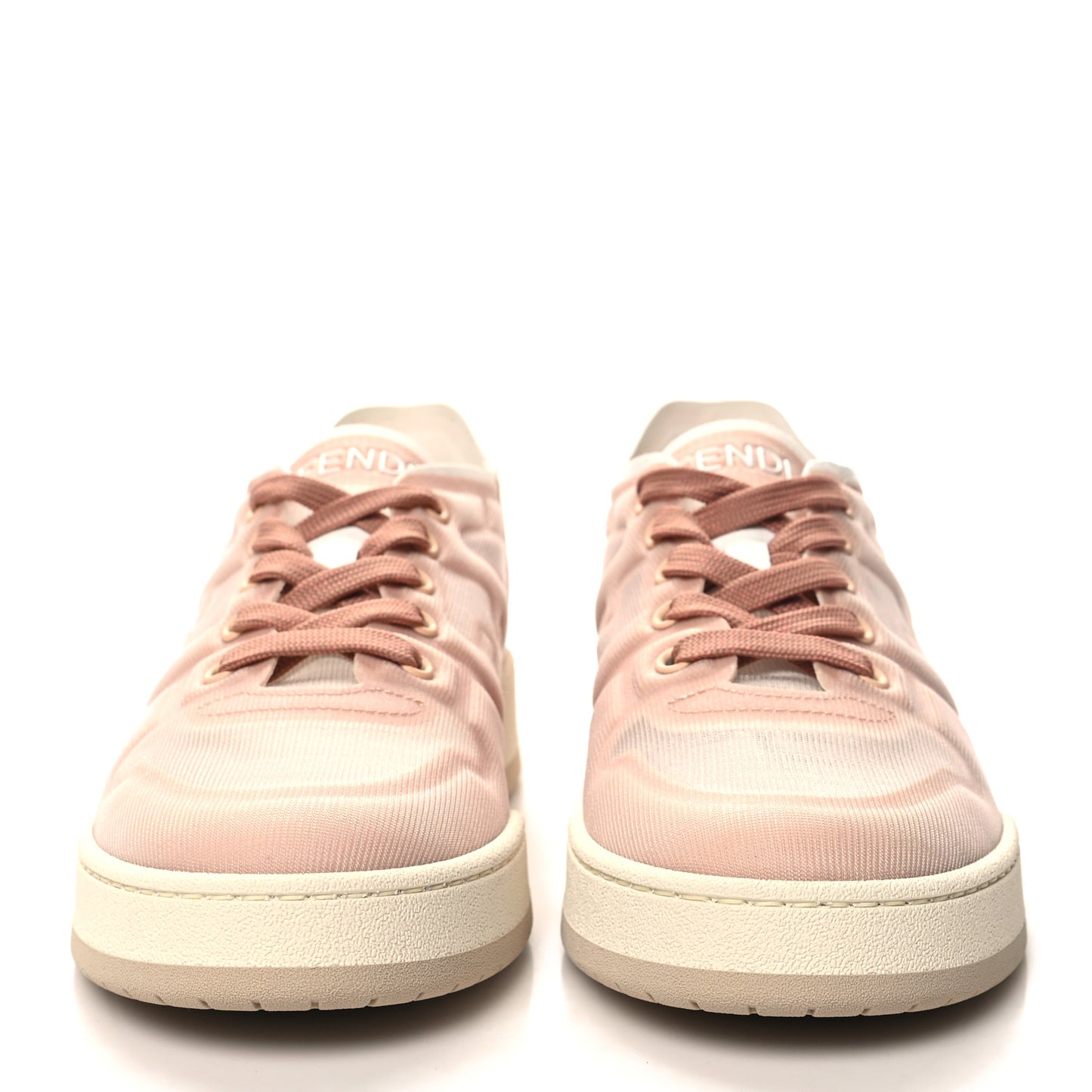 Fabric Mesh Fendi Match Low Top Sneakers 38 Flora White