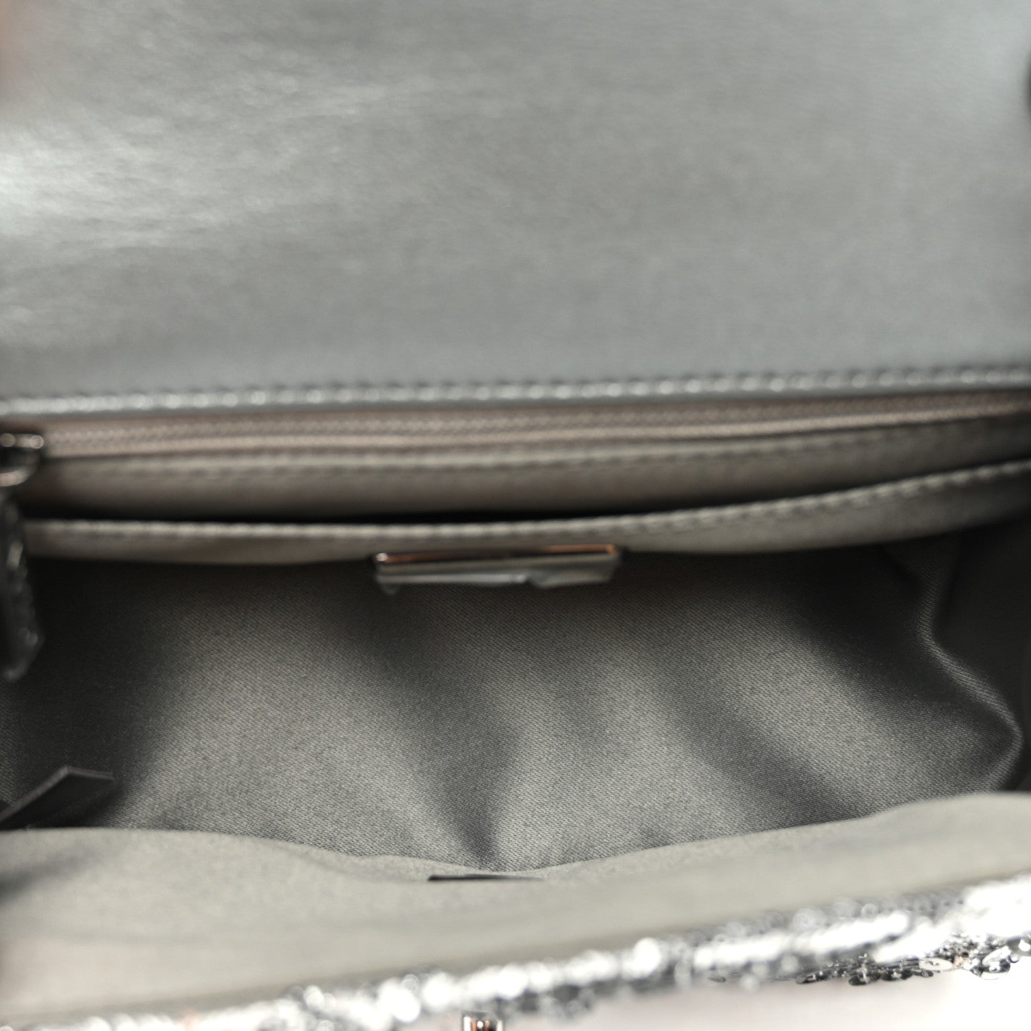 Chanel Sequin Mini Square Flap Silver 5 of 12