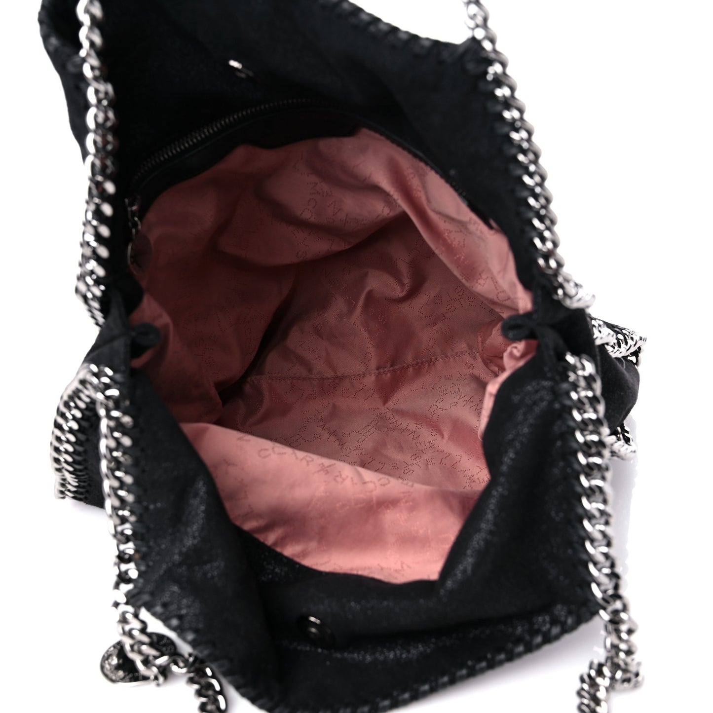 Shaggy Deer Small Falabella Fold Over Tote Black