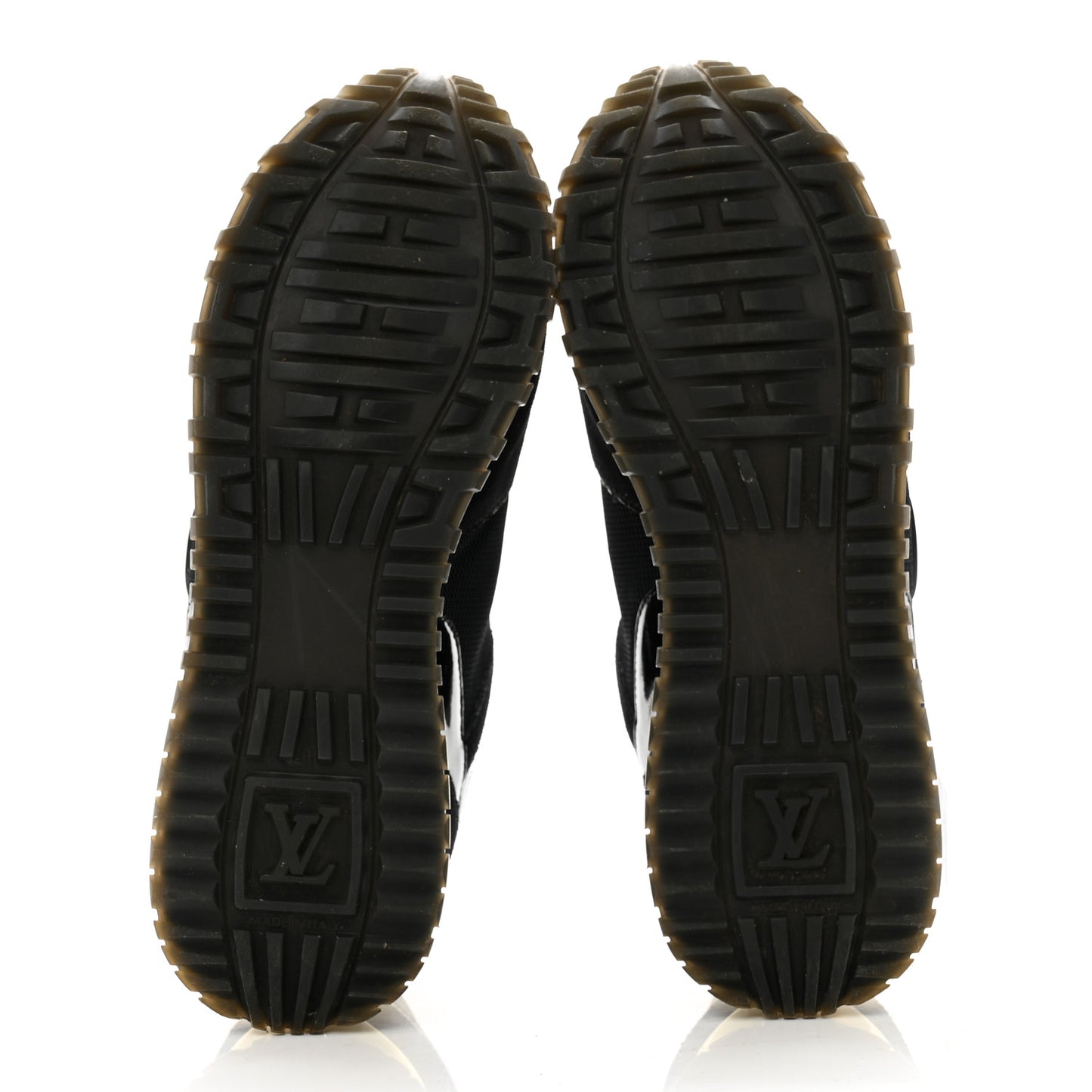 Suede Monogram Run Away Sneakers 38 Black