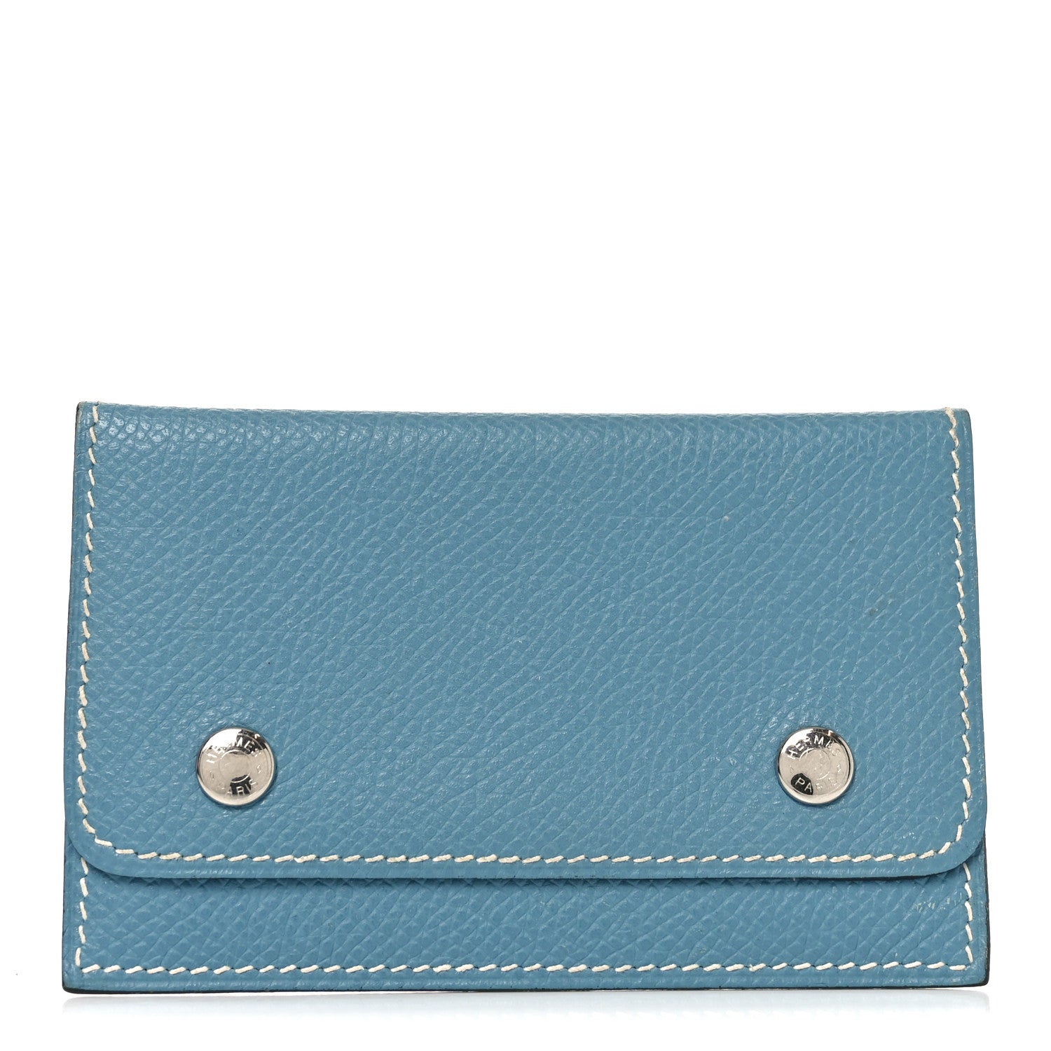 Hermes Epsom Hermesnap Card Holder Bleu Jean 1812873 – FASHIONPHILE
