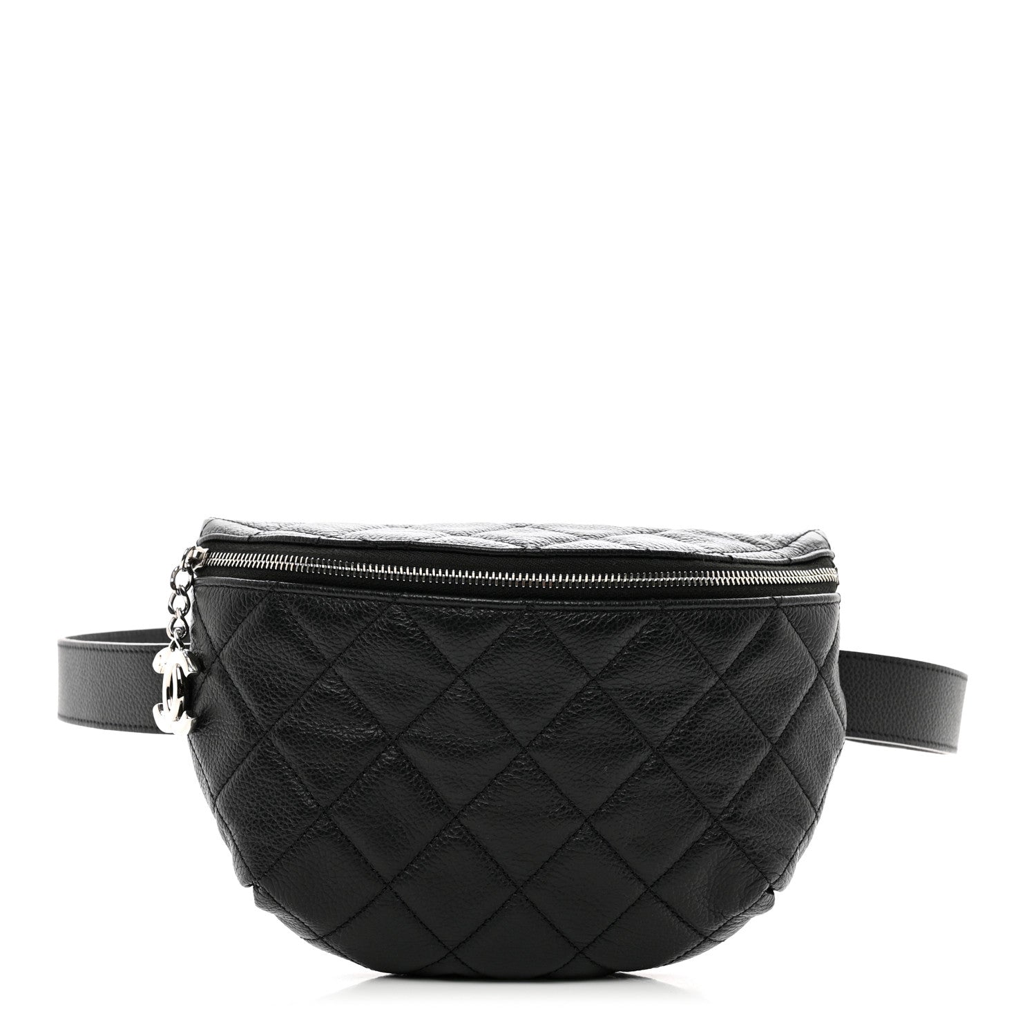 Chanel Grained Calfskin Quilted Waist Belt Bag Black 1 of 10