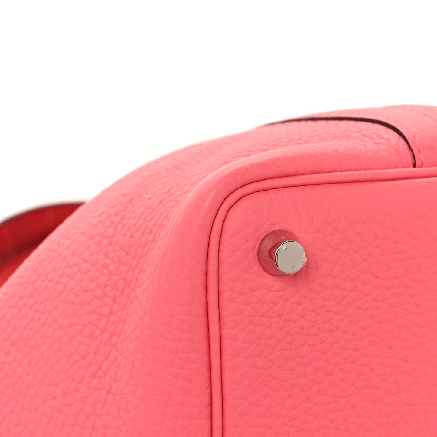 Taurillon Clemence Matte Alligator Picotin Lock Touch 18 PM Rose Azalee Bougainvillier