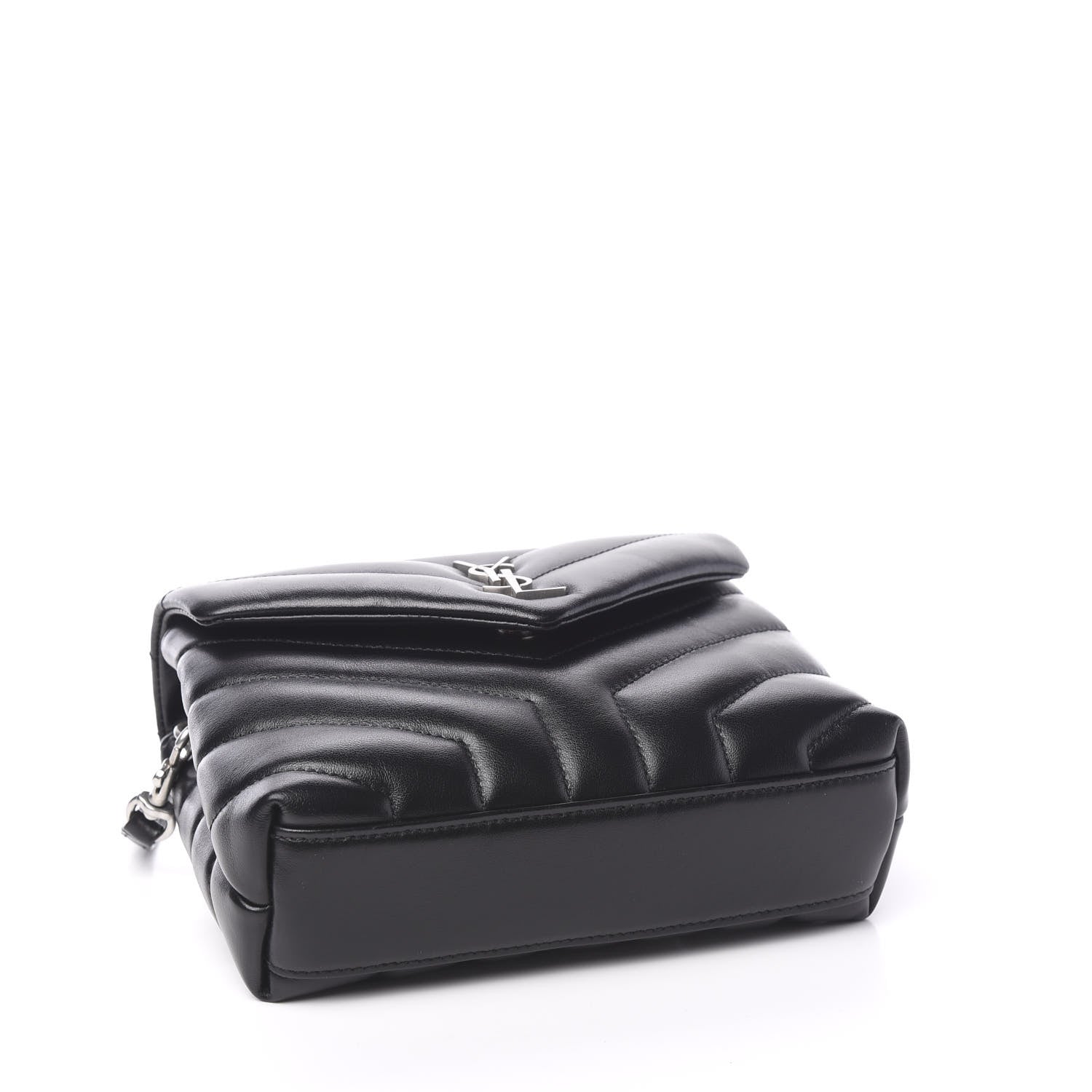 Saint Laurent Calfskin Y Quilted Monogram Toy Loulou Crossbody Bag Black 3 of 10