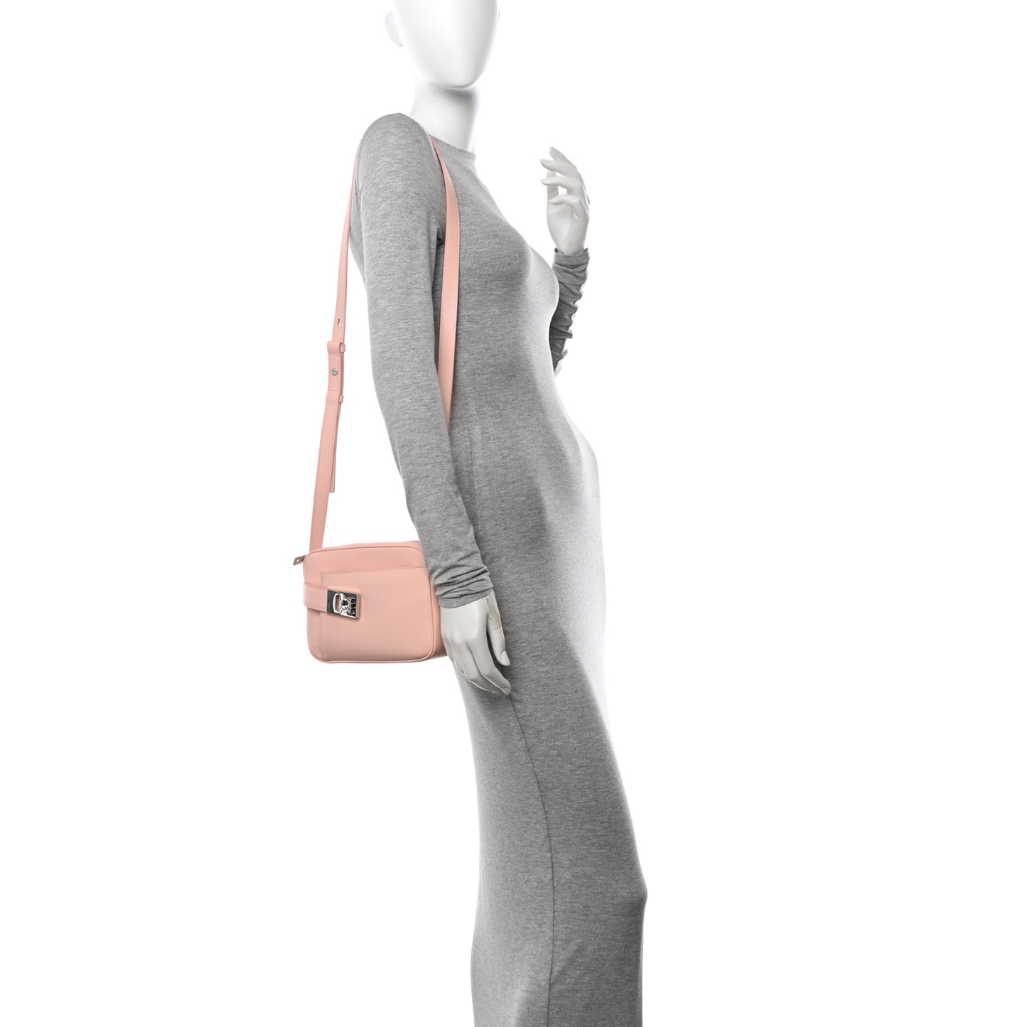 Calfskin Gancio Small Archive Camera Case Nylund Pink