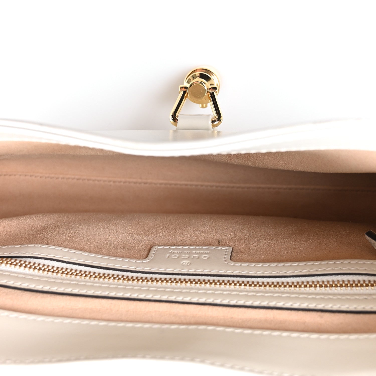 Gucci Boarded Dyana Lux Calfskin Small Jackie 1961 Hobo Mystic White 5 of 10