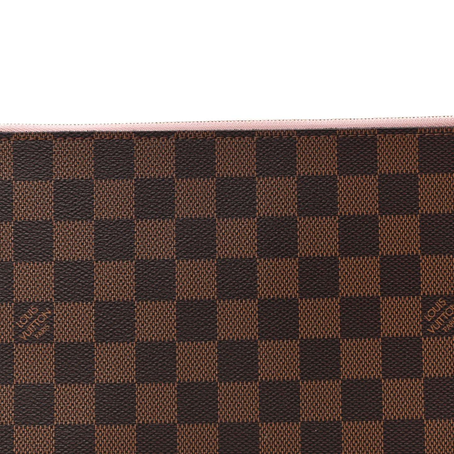 Damier Ebene Neverfull MM GM Pochette Rose Ballerine