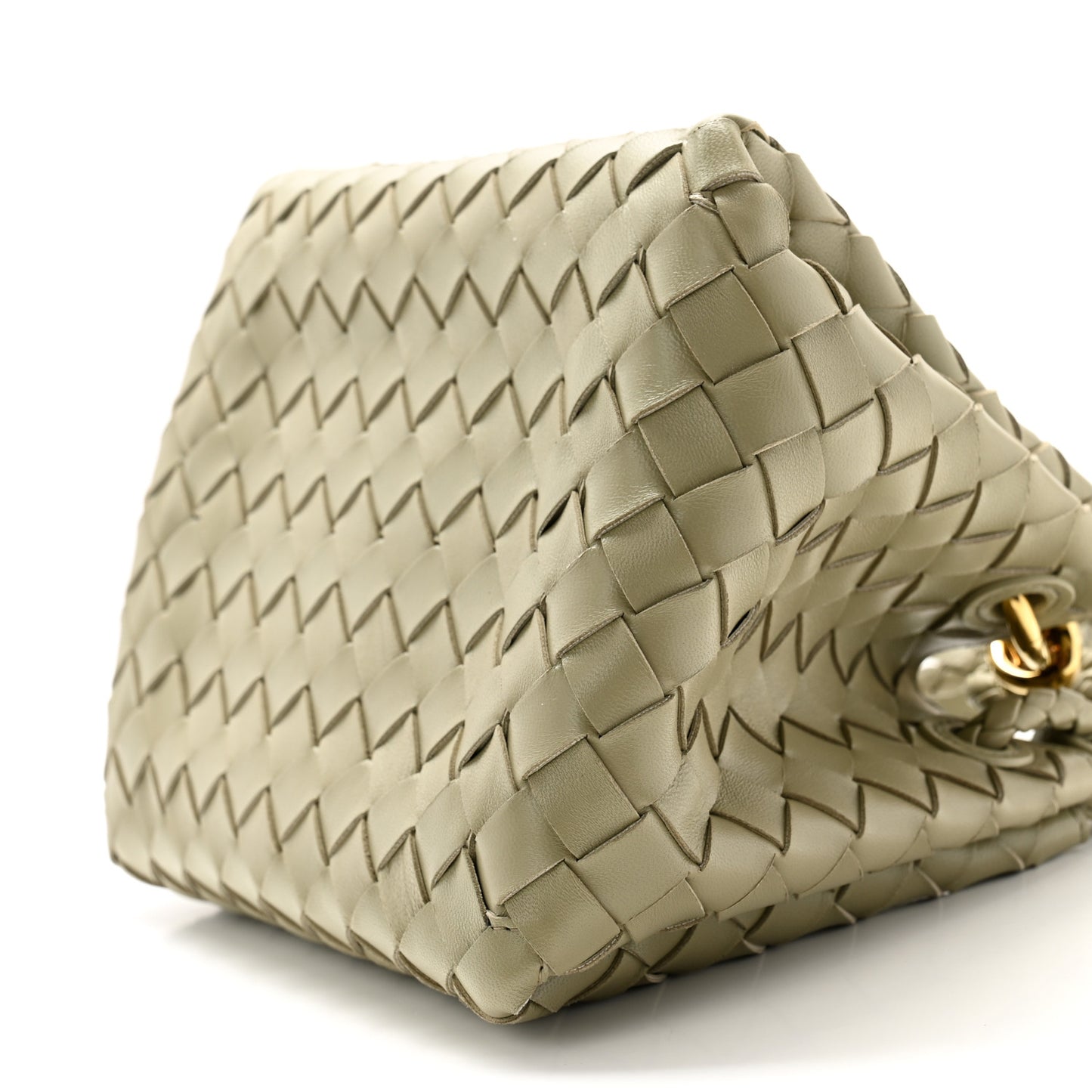 Nappa Intrecciato Small Parachute Shoulder Bag Travertine
