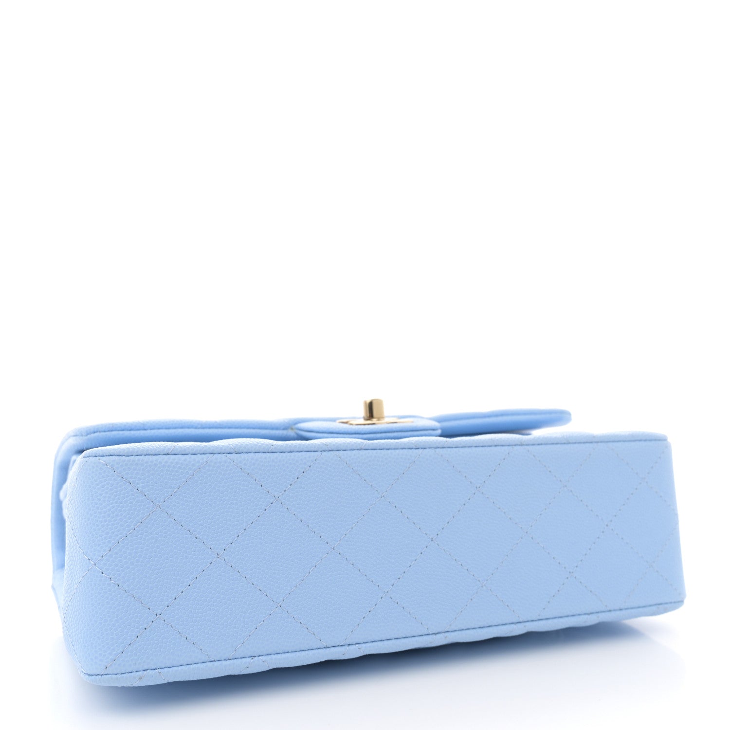 Chanel Caviar Quilted Small Double Flap Light Blue 4 of 10