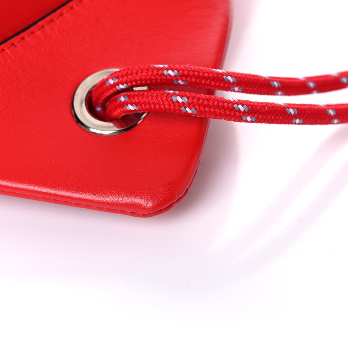 Nylon Medusa Drawstring Backpack Red