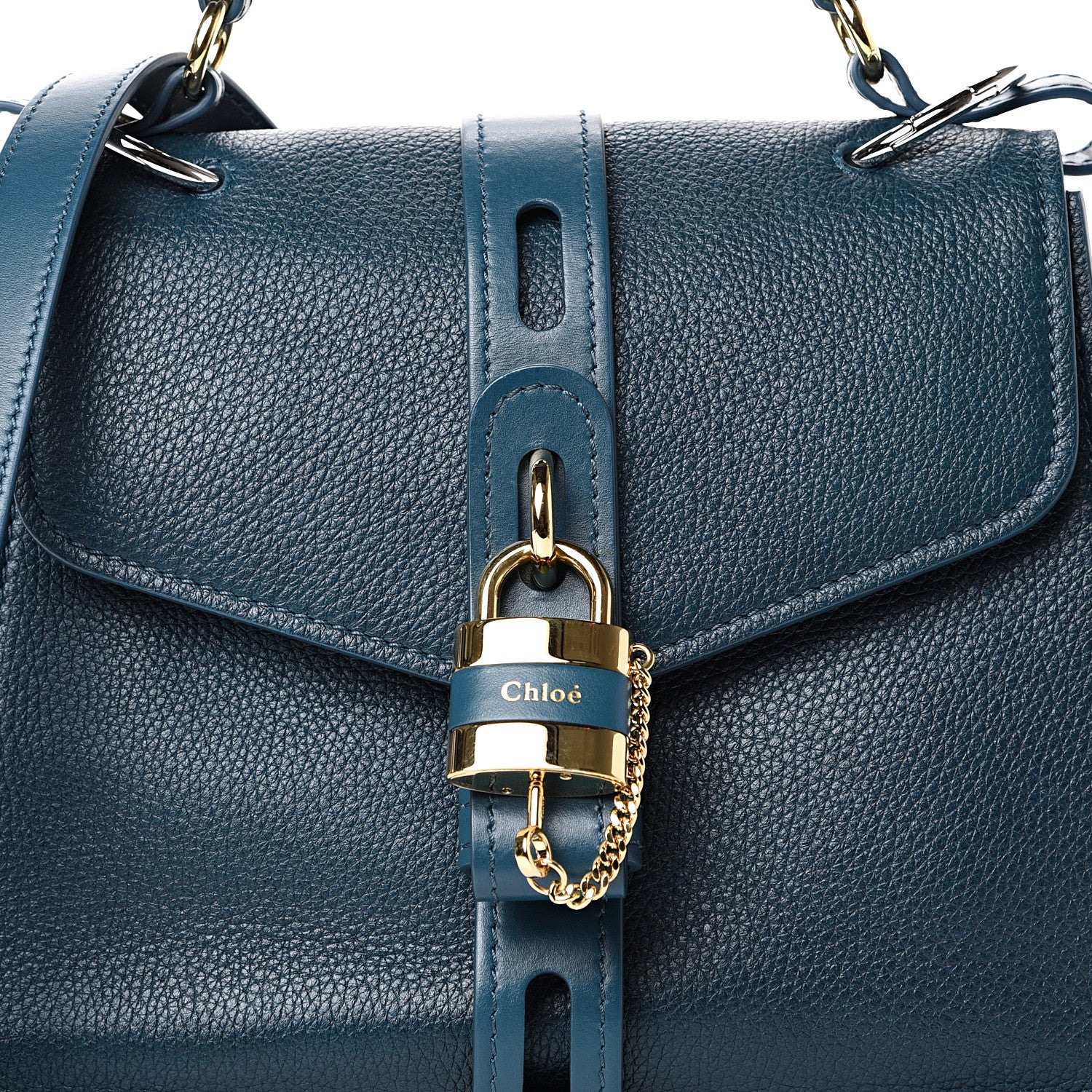Chloe Grained Calfskin Medium Aby Day Shoulder Bag Navy Ink 7 of 11