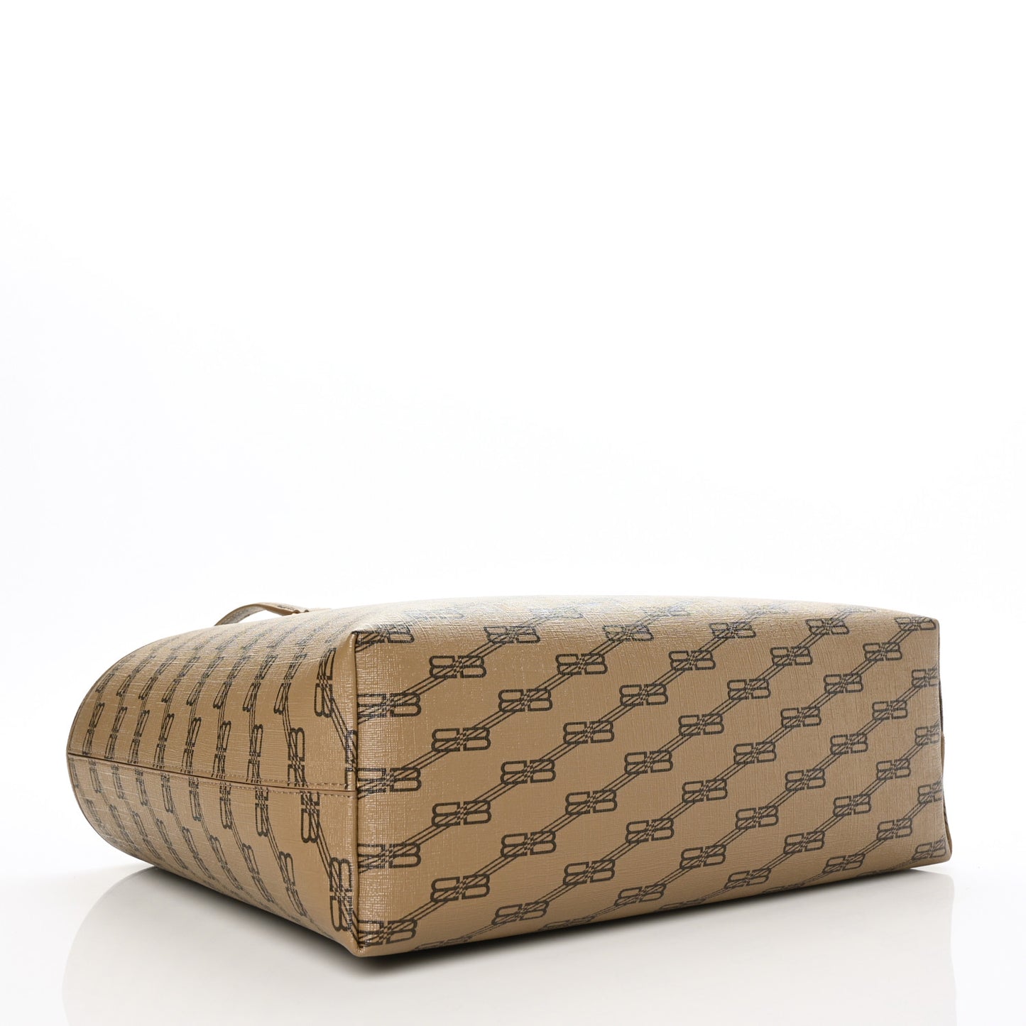 Coated Canvas BB Monogram Medium Signature East West Shopper Bag Beige Brown