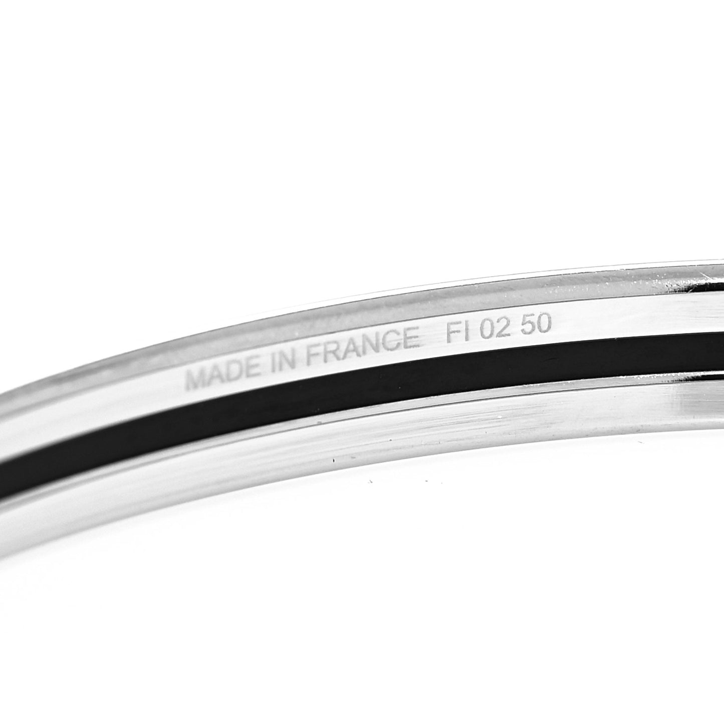 Enamel Printed Extra Narrow Bracelet Black