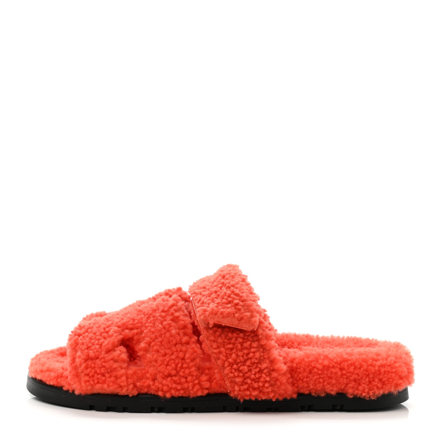 Hermes Woolskin Womens Chypre Sandals 36.5 Orange 1 of 8