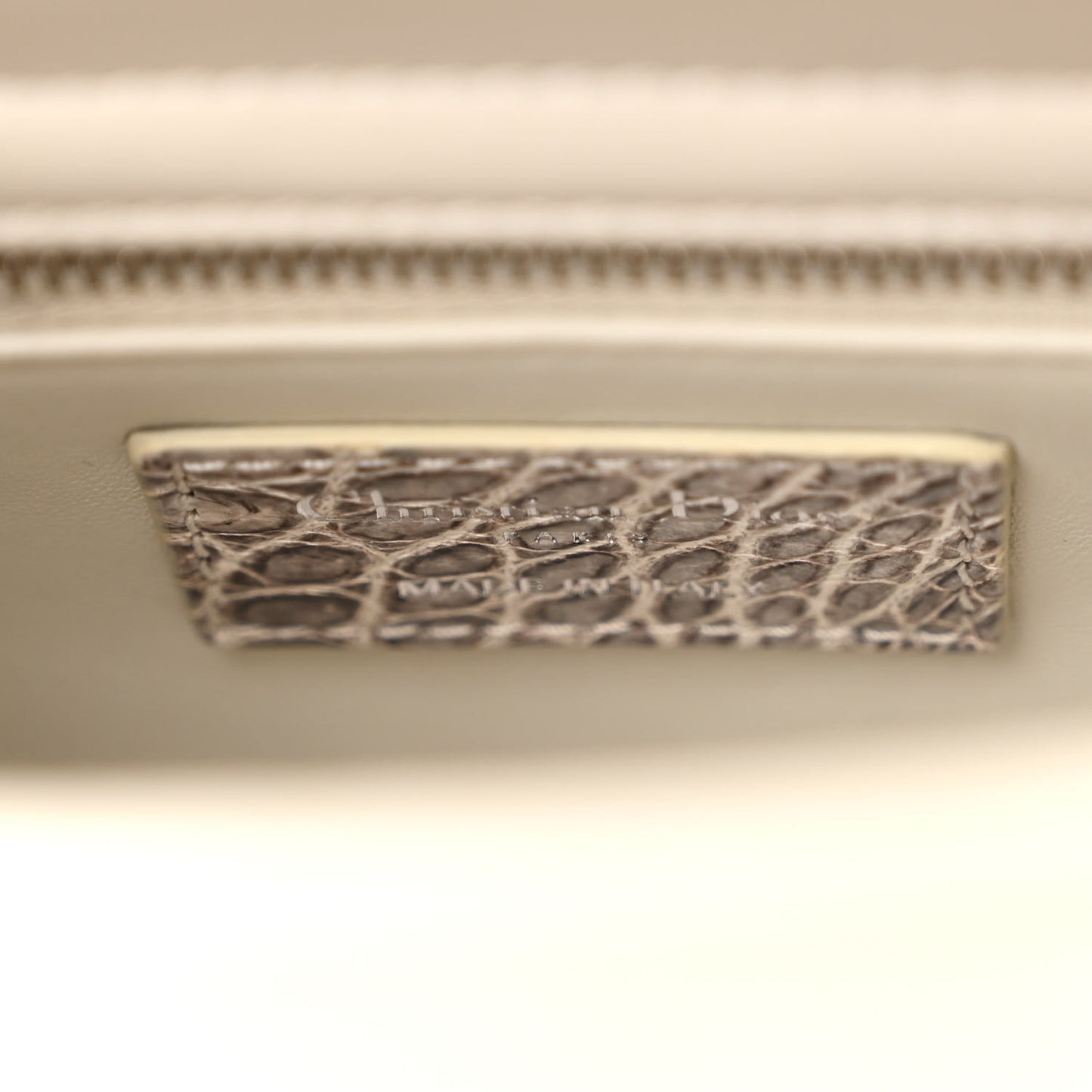 Niloticus Crocodile Himalaya Mini Lady Dior White