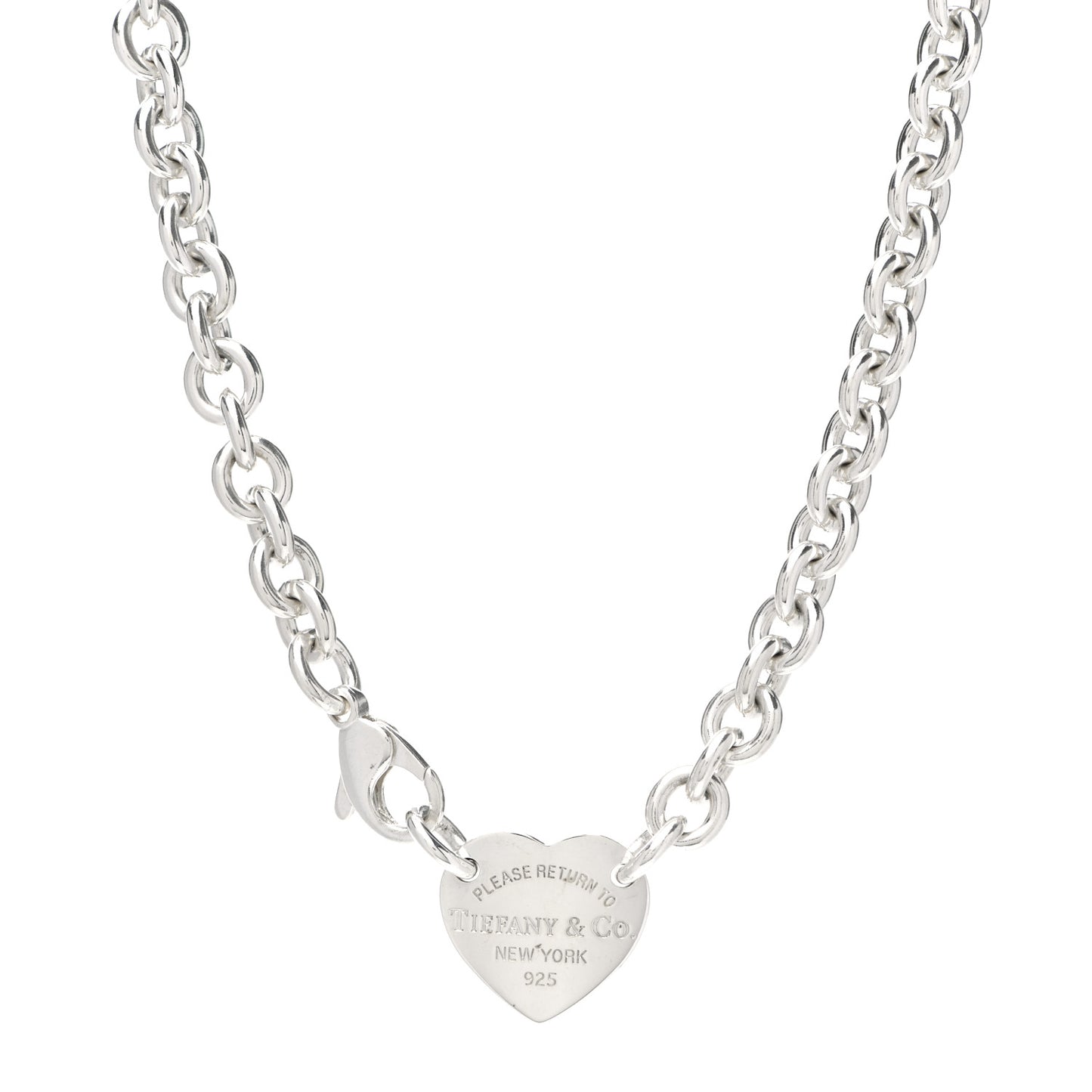 Sterling Silver Return to Tiffany Heart Tag Choker Necklace