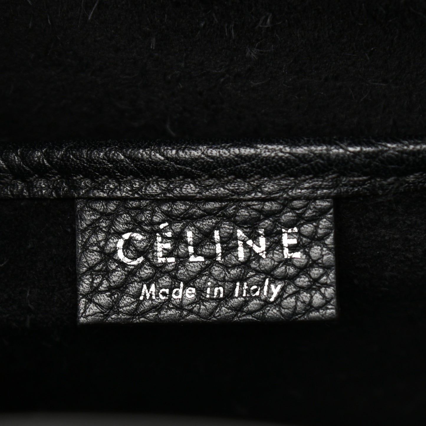 Drummed Calfskin Nano Luggage Black