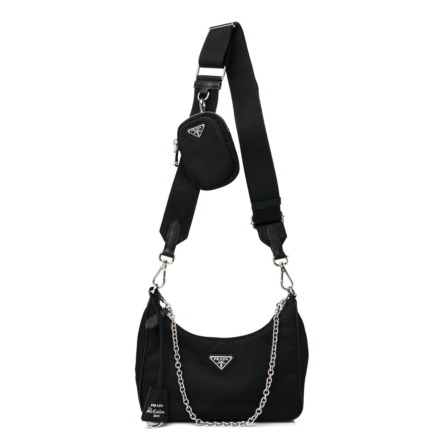 Nylon Re-Edition 2005 Shoulder Bag Black