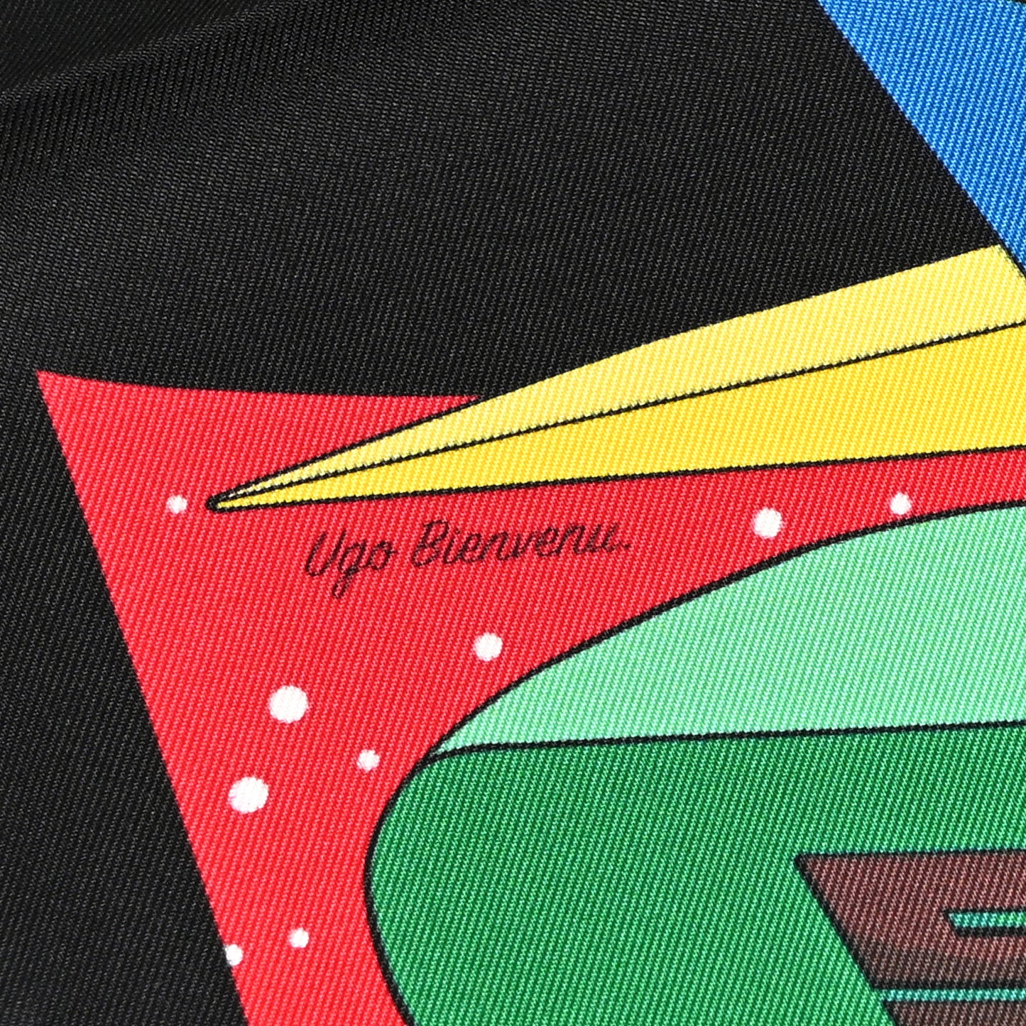 Silk Space Derby Scarf 90 Rouge Vert Multicolor