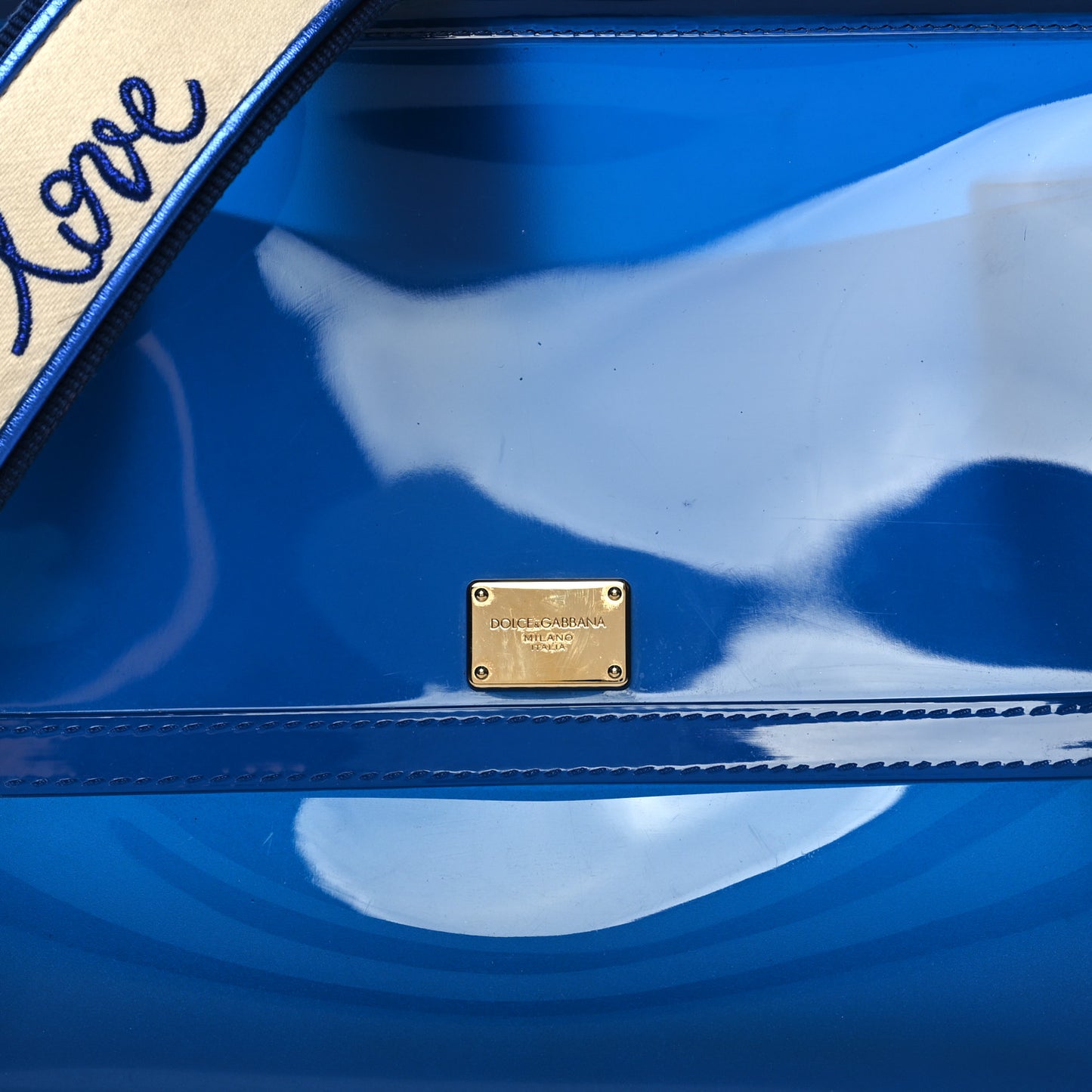 Rubber Semi-Transparent Miss Sicily Satchel Blue