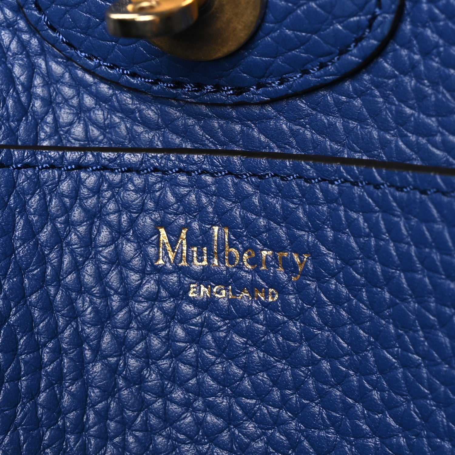 Mulberry Heavy Grain Bayswater North South Tote Pigment Blue 6 of 9