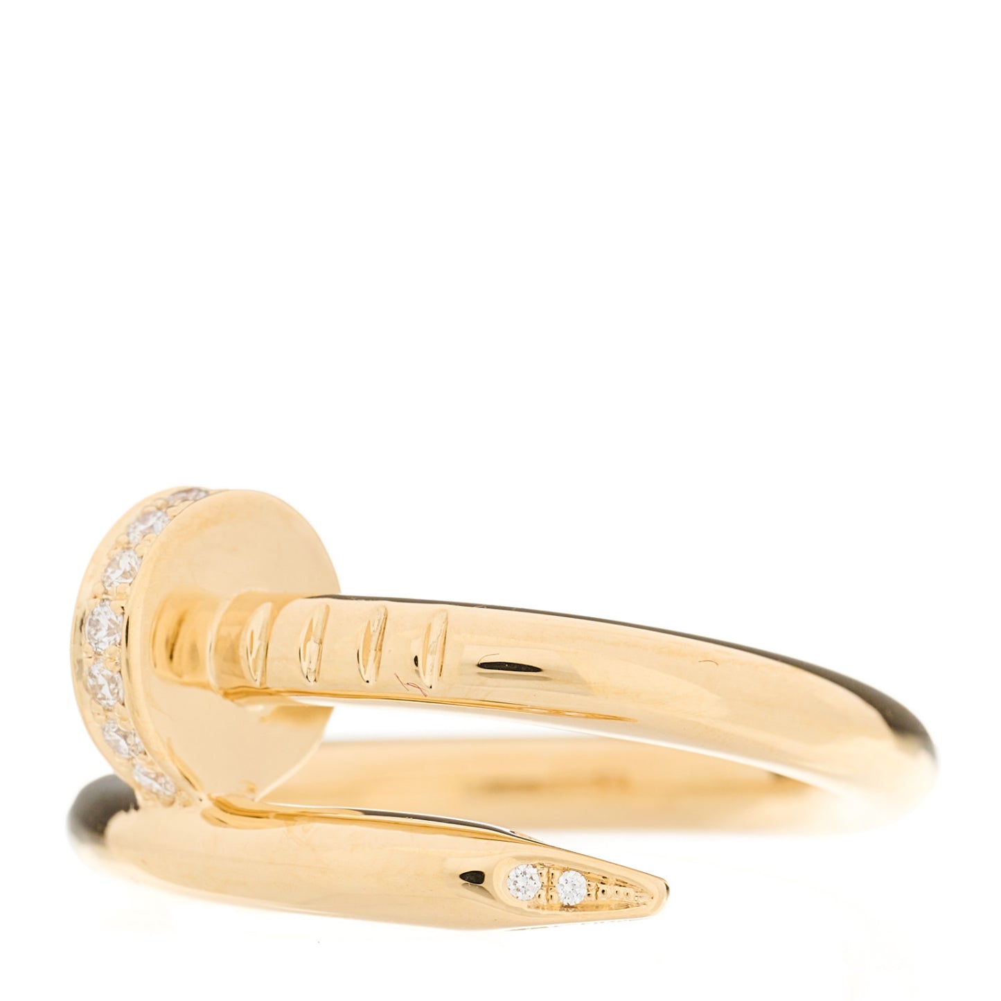 18K Yellow Gold Diamond Juste Un Clou Ring 49 4.75