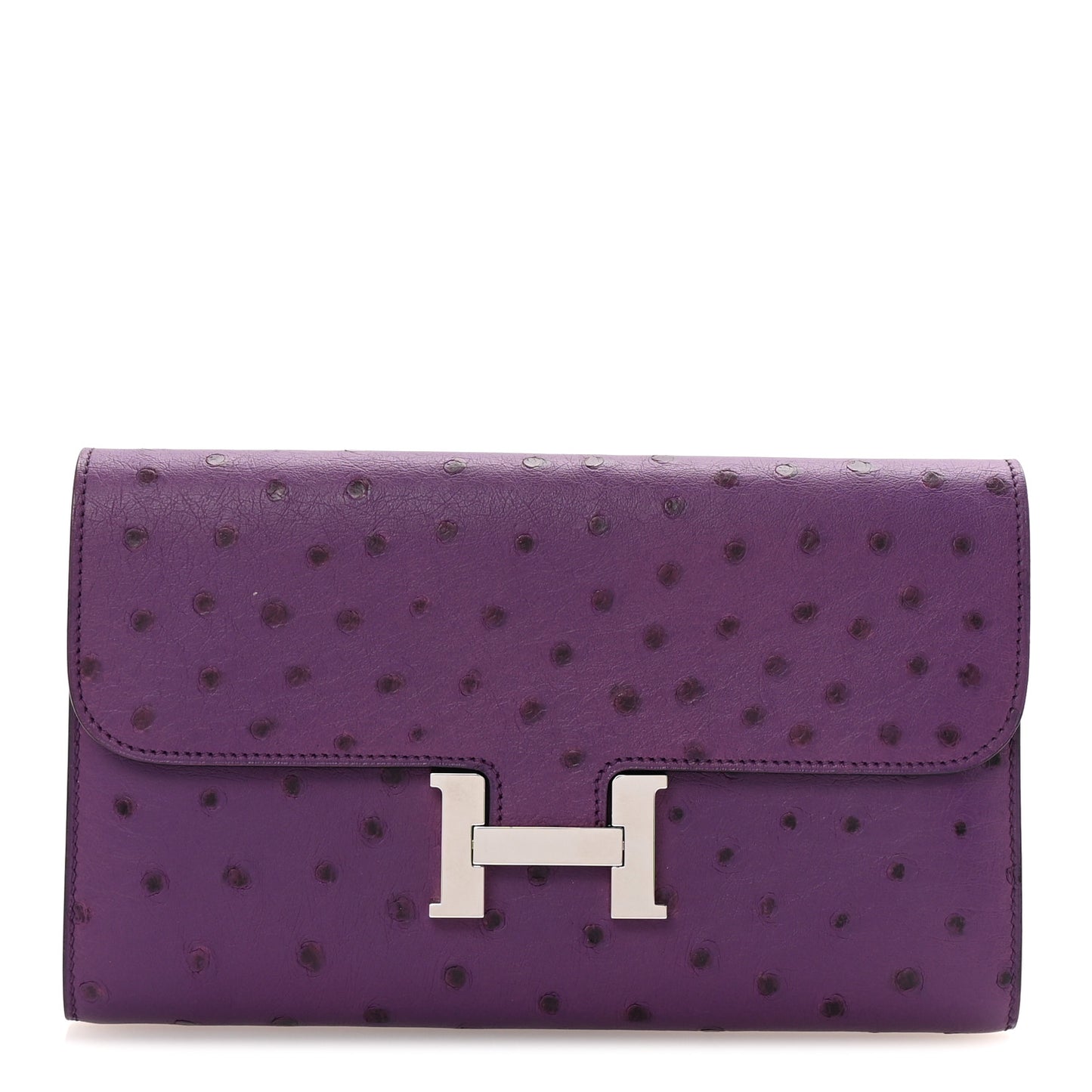 Ostrich Constance Long Wallet Violine