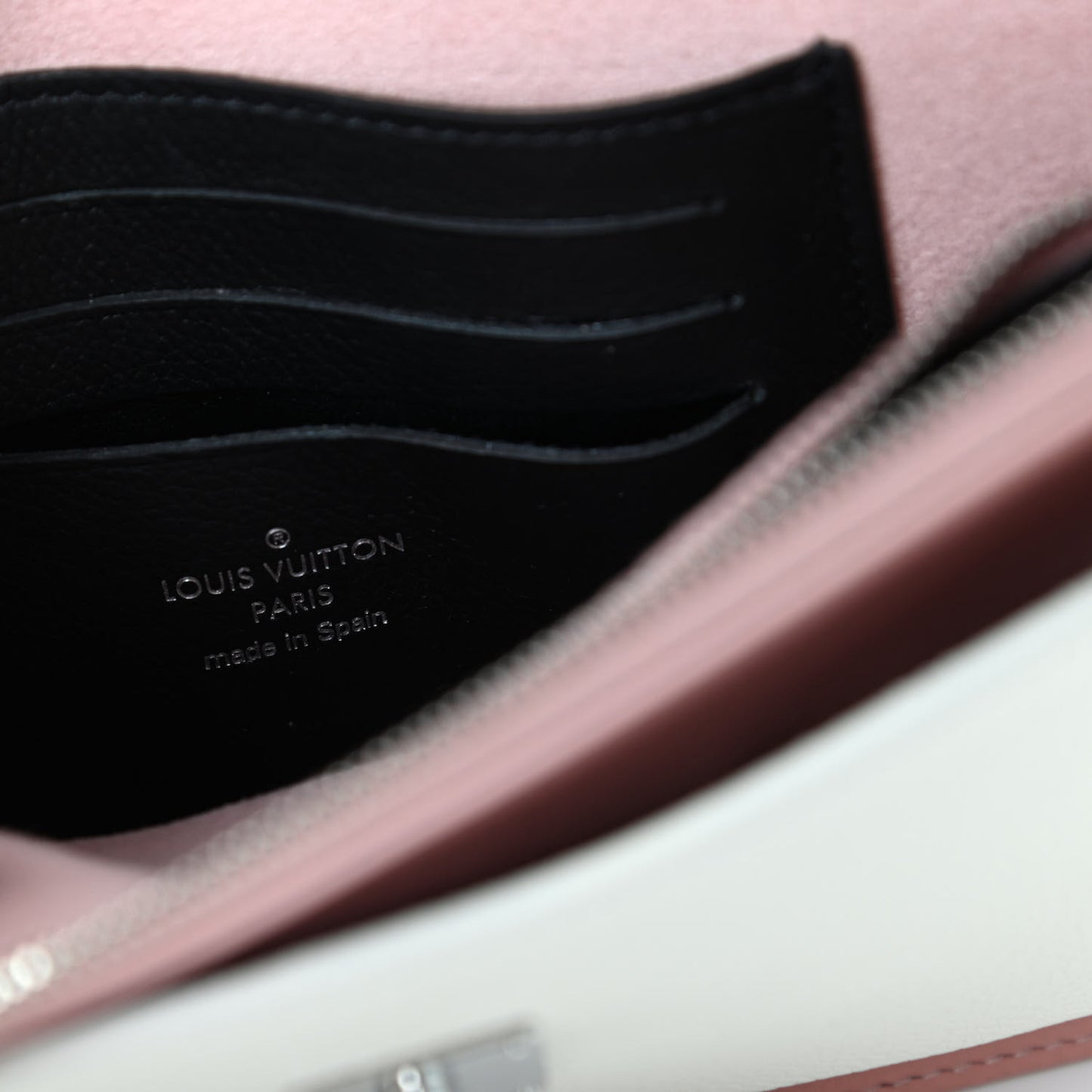 Calfskin My Lockme Chain Pochette Rose Ballet White