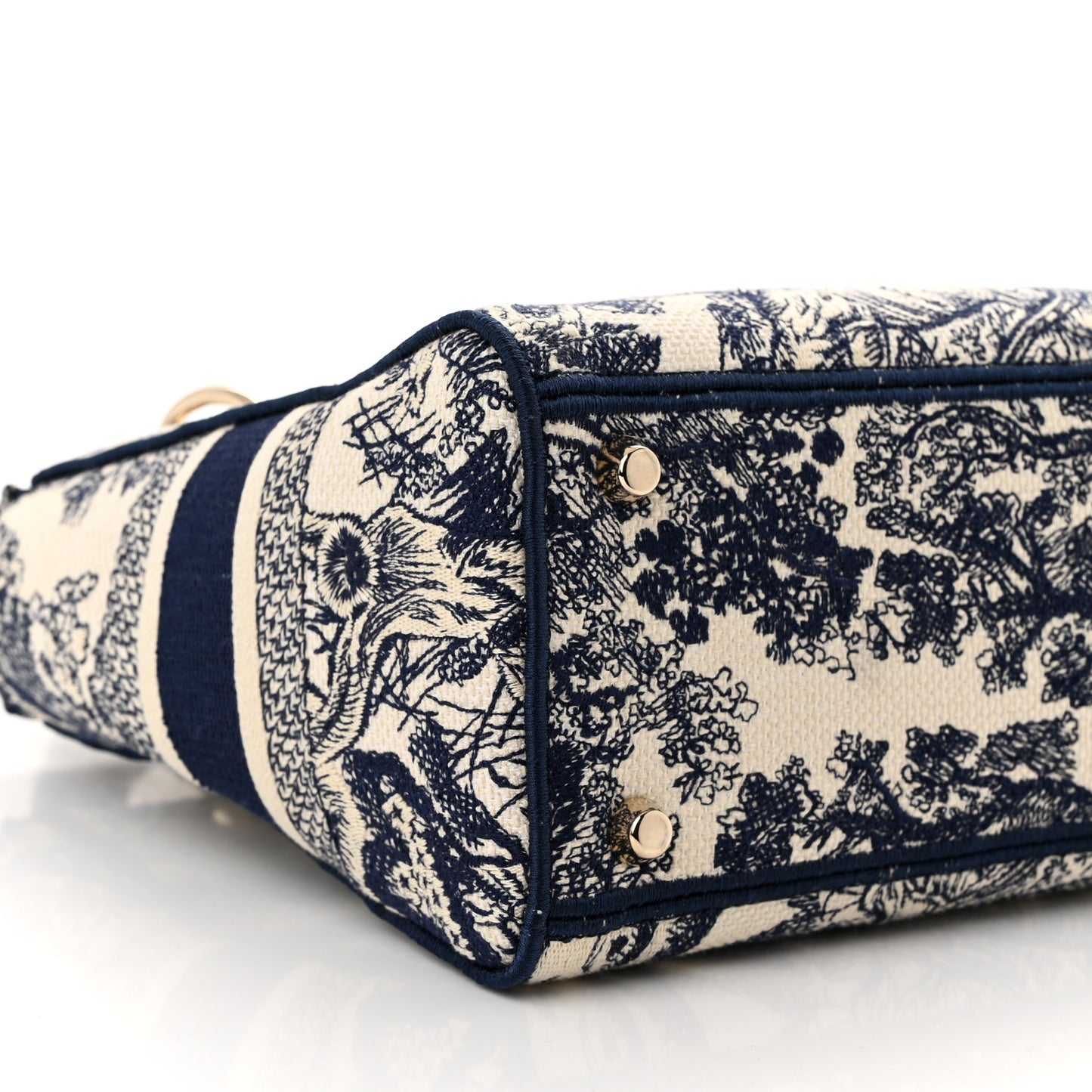 Toile de Jouy Embroidered Medium Lady D-Lite Navy
