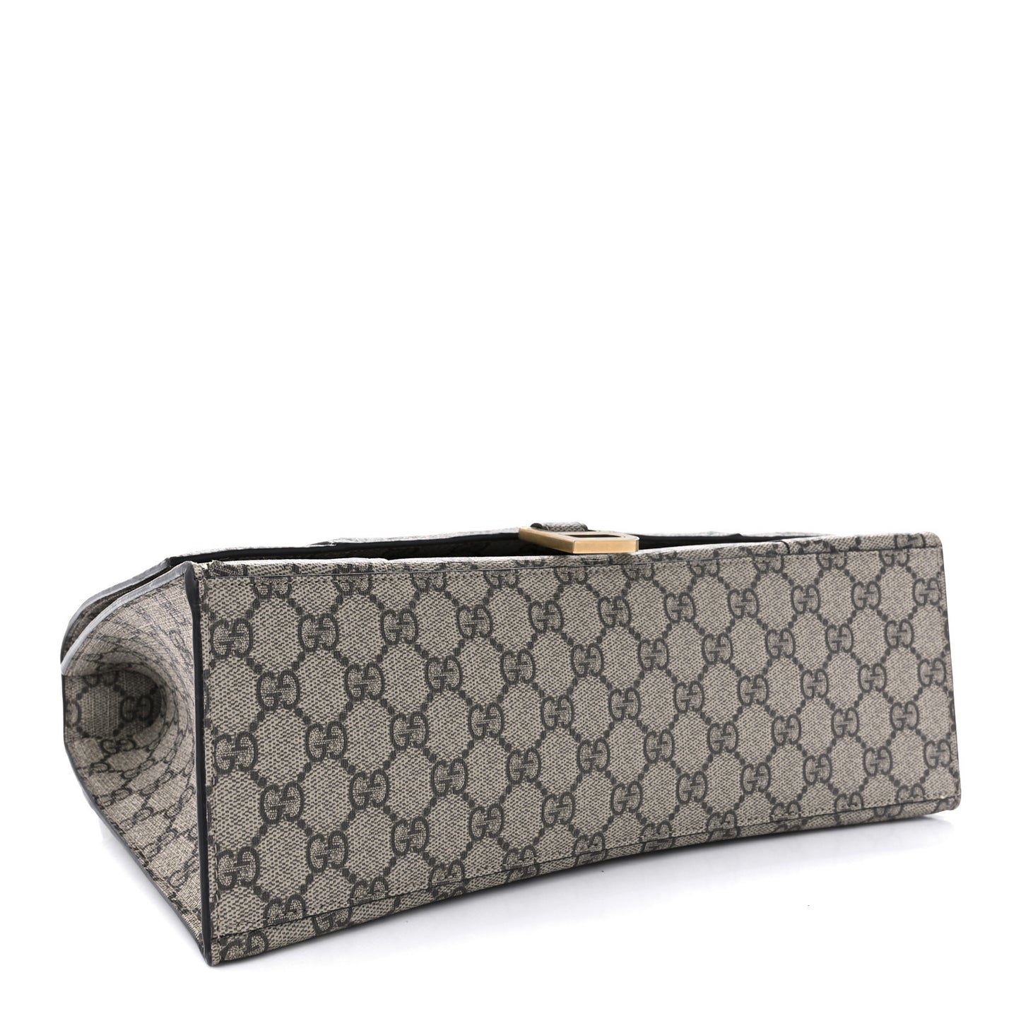 X GUCCI GG Supreme Monogram Medium Hourglass Top Handle Bag Beige Ebony